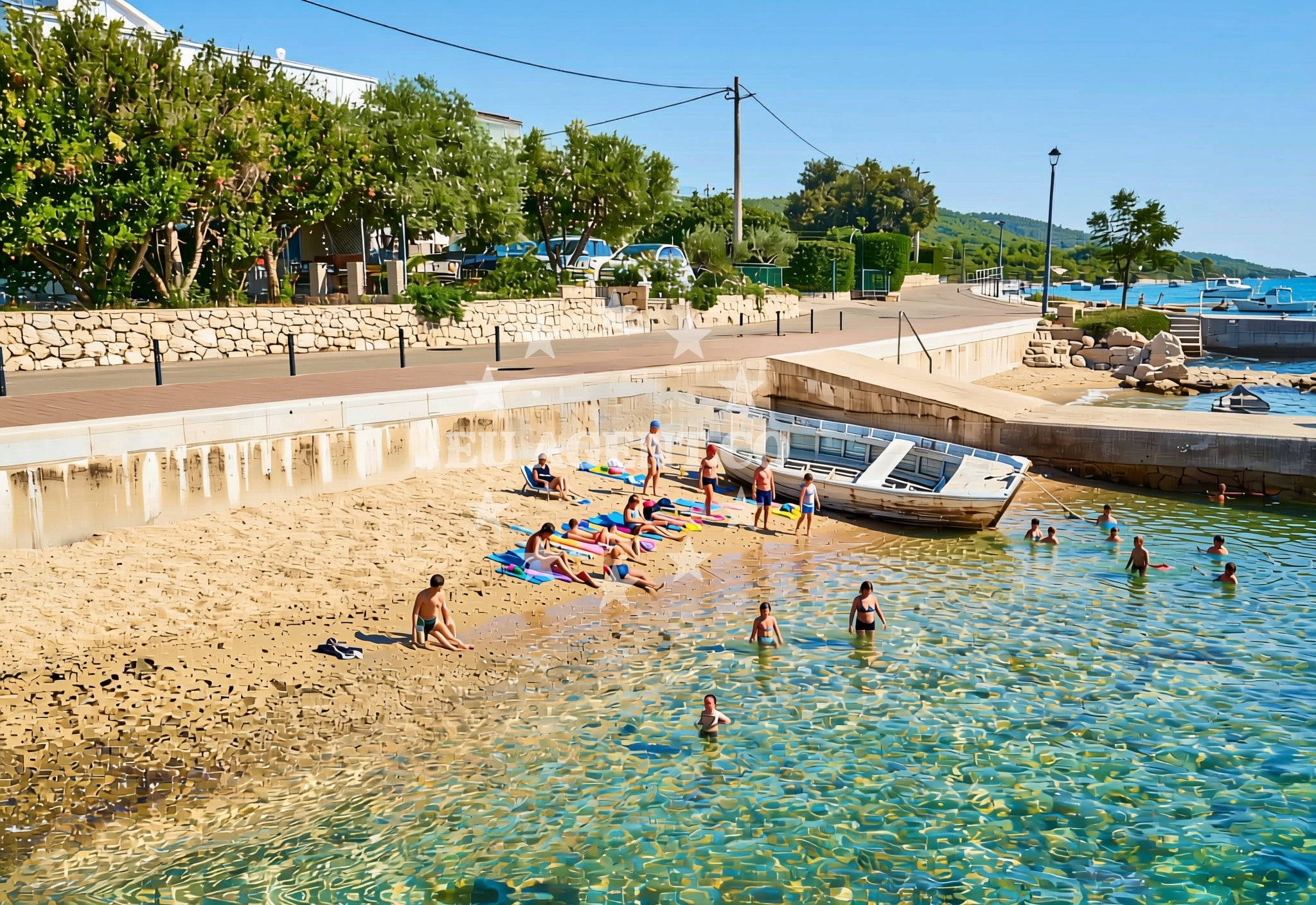 Additional view of Kaštel istok, Barbat na Rabu (Rab) Beach in Kaštel istok