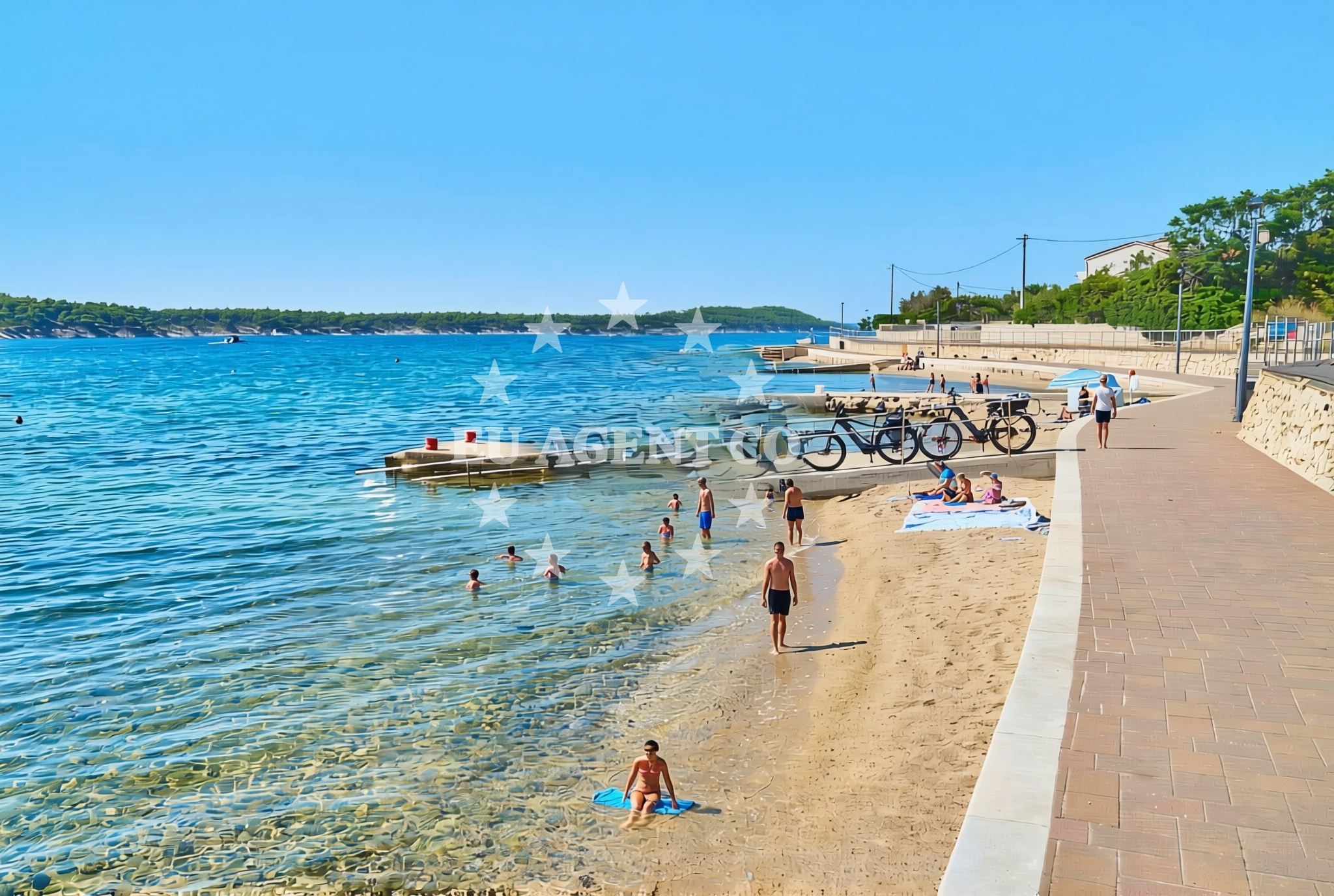 Additional view of Kaštel istok, Barbat na Rabu (Rab) Beach in Kaštel istok