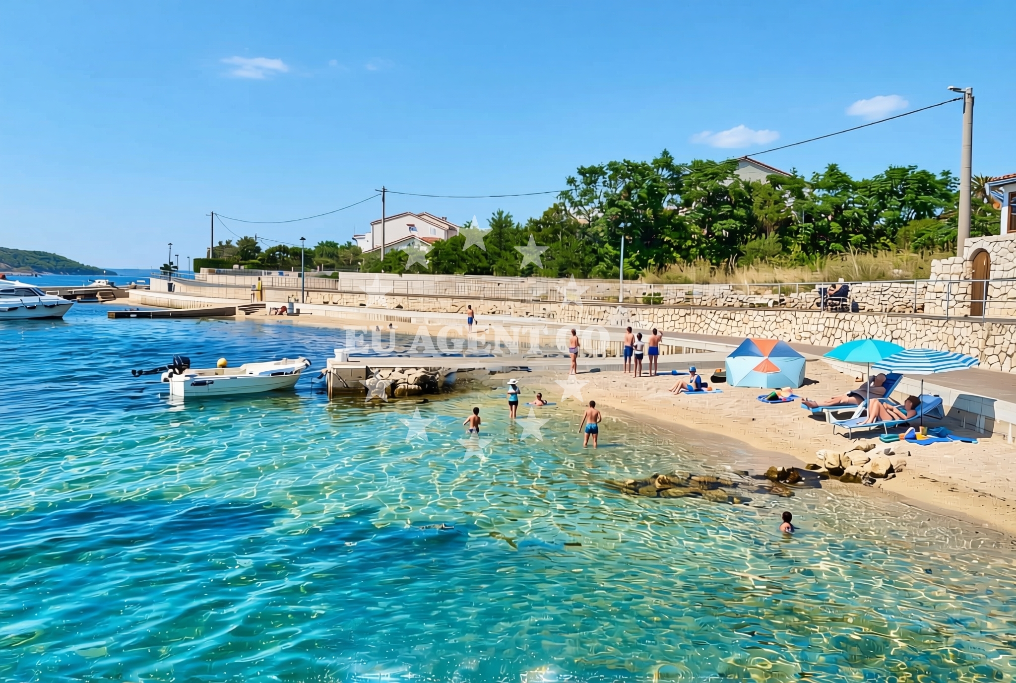 Additional view of Kaštel istok, Barbat na Rabu (Rab) Beach in Kaštel istok