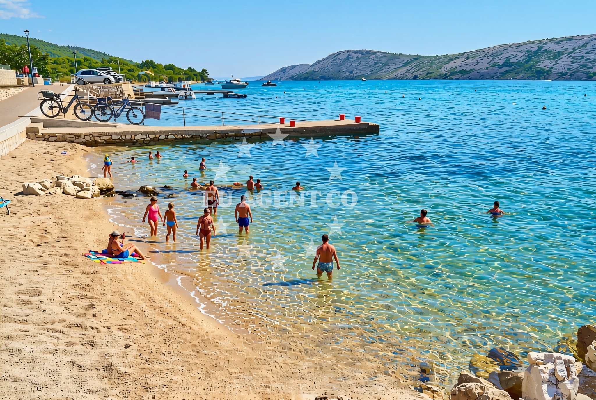 Additional view of Kaštel istok, Barbat na Rabu (Rab) Beach in Kaštel istok