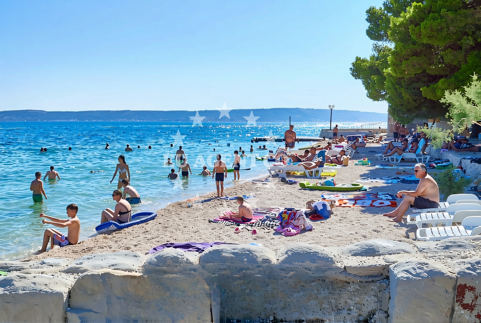 Sea and coastal view of Kaštel Kambelovac: beaches and coves (7) in Kaštel Kambelovac