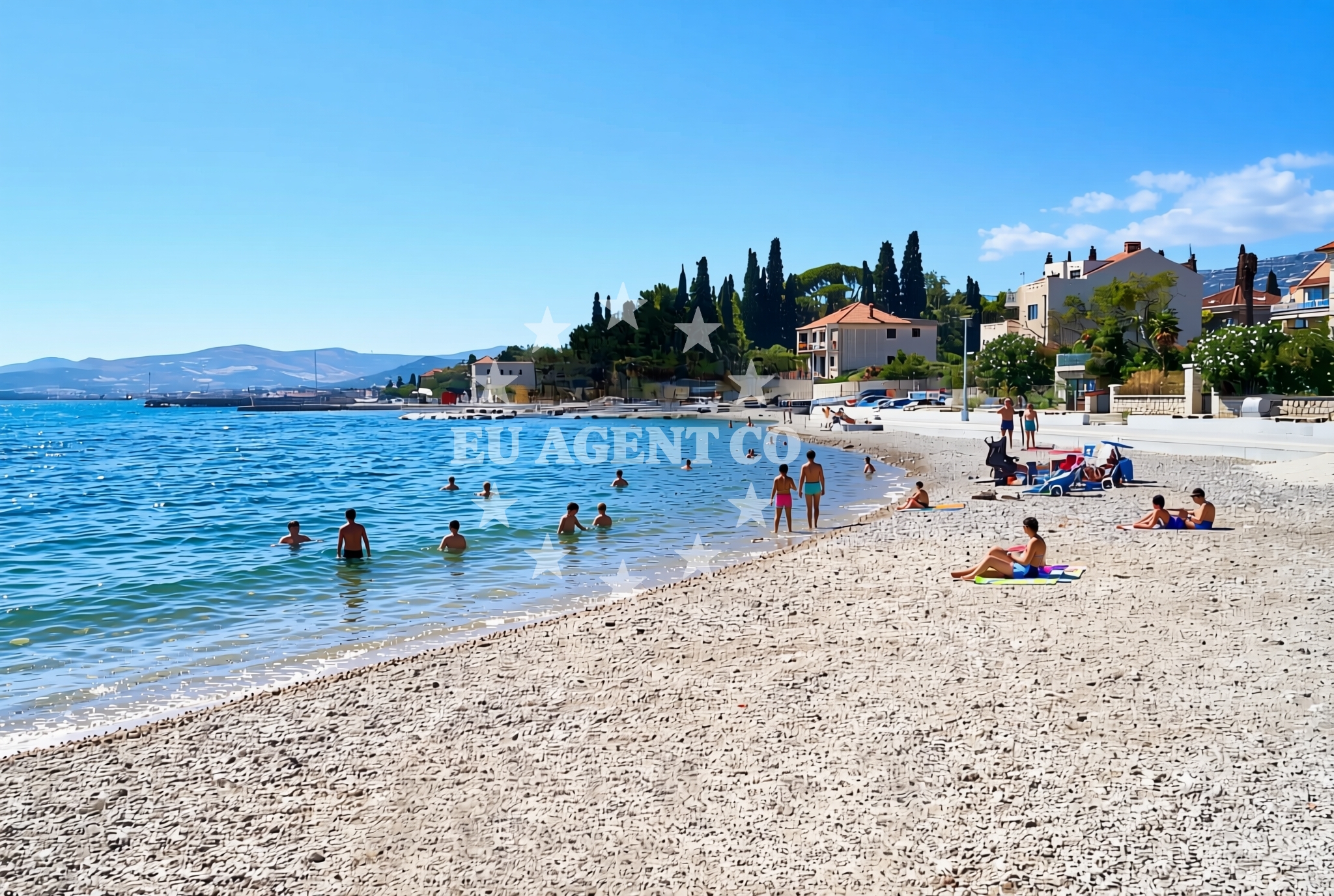 Overview of Kaštel Lukšić: beaches and coves (5) in Kaštel Lukšić