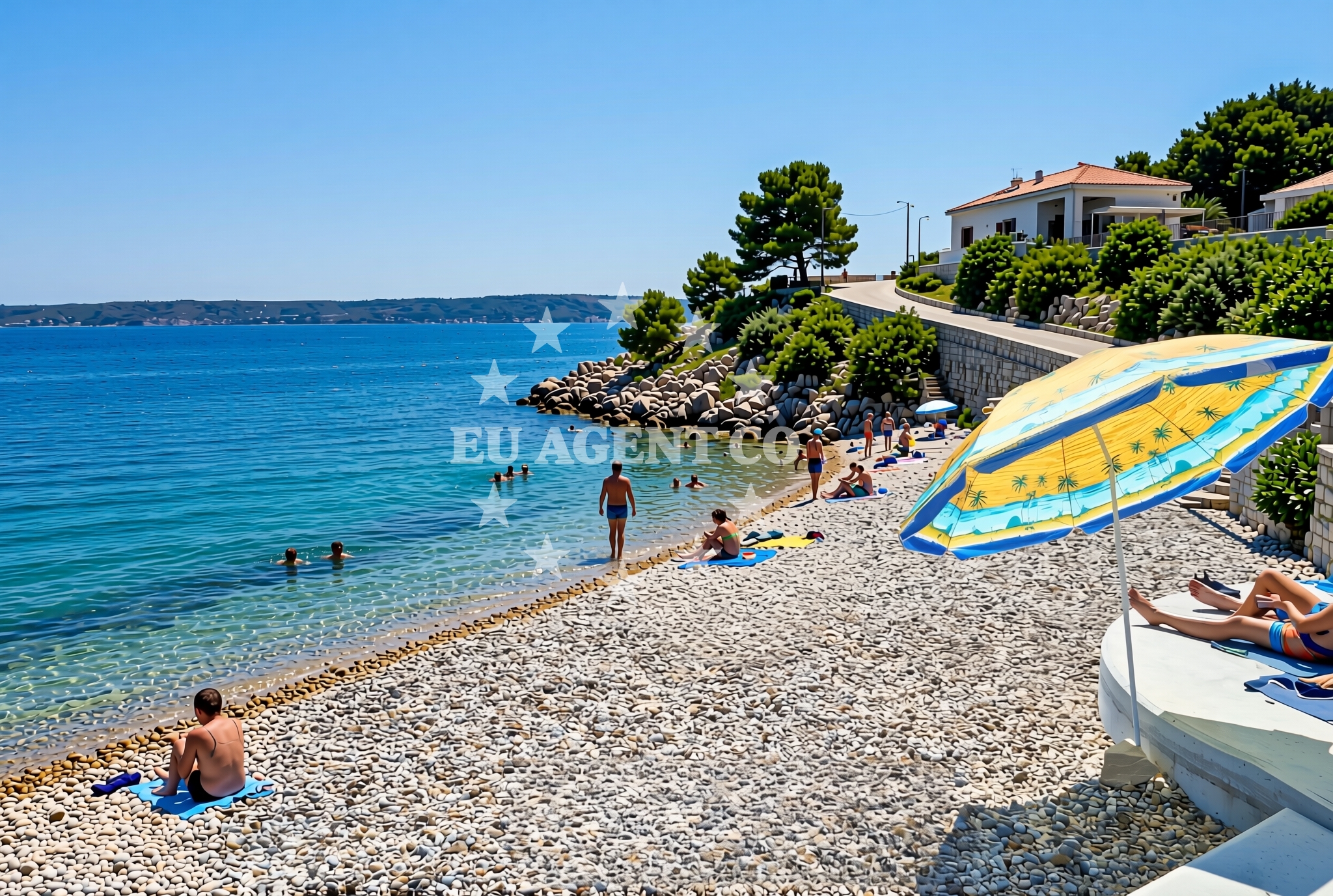 Shoreline and swimming area at Kaštel Lukšić: beaches and coves (5) in Kaštel Lukšić