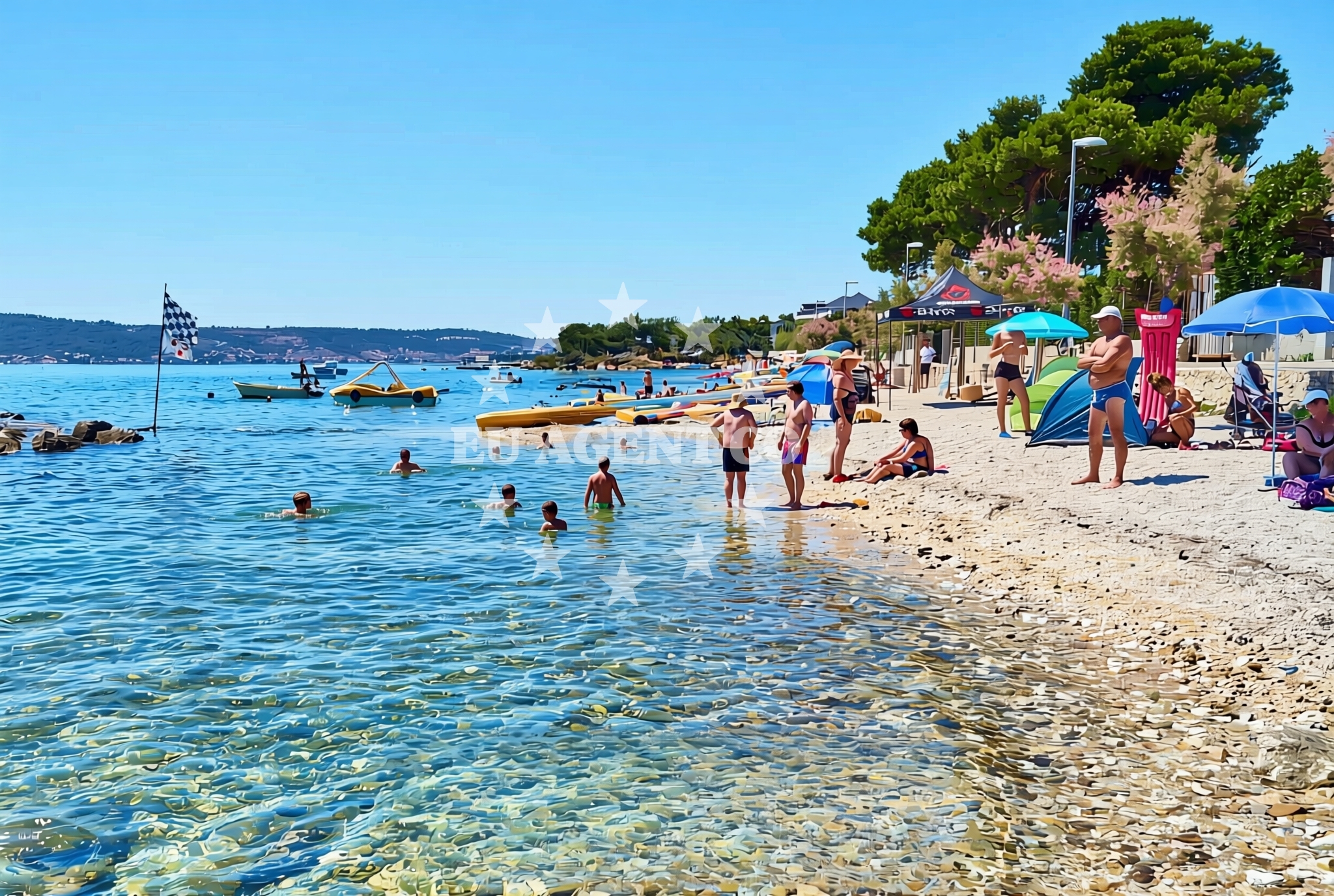 Sea and coastal view of Kaštel Štafilić: beaches and coves (12) in Kaštel Štafilić