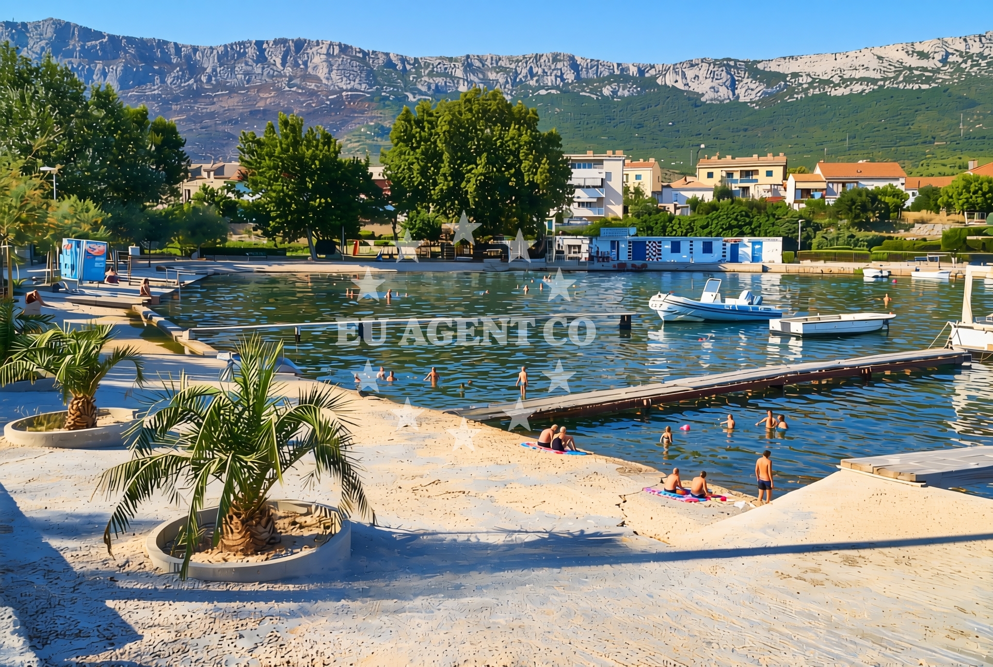 Overview of Kaštel Sućurac: beaches and coves (2) in Kaštel Sućurac