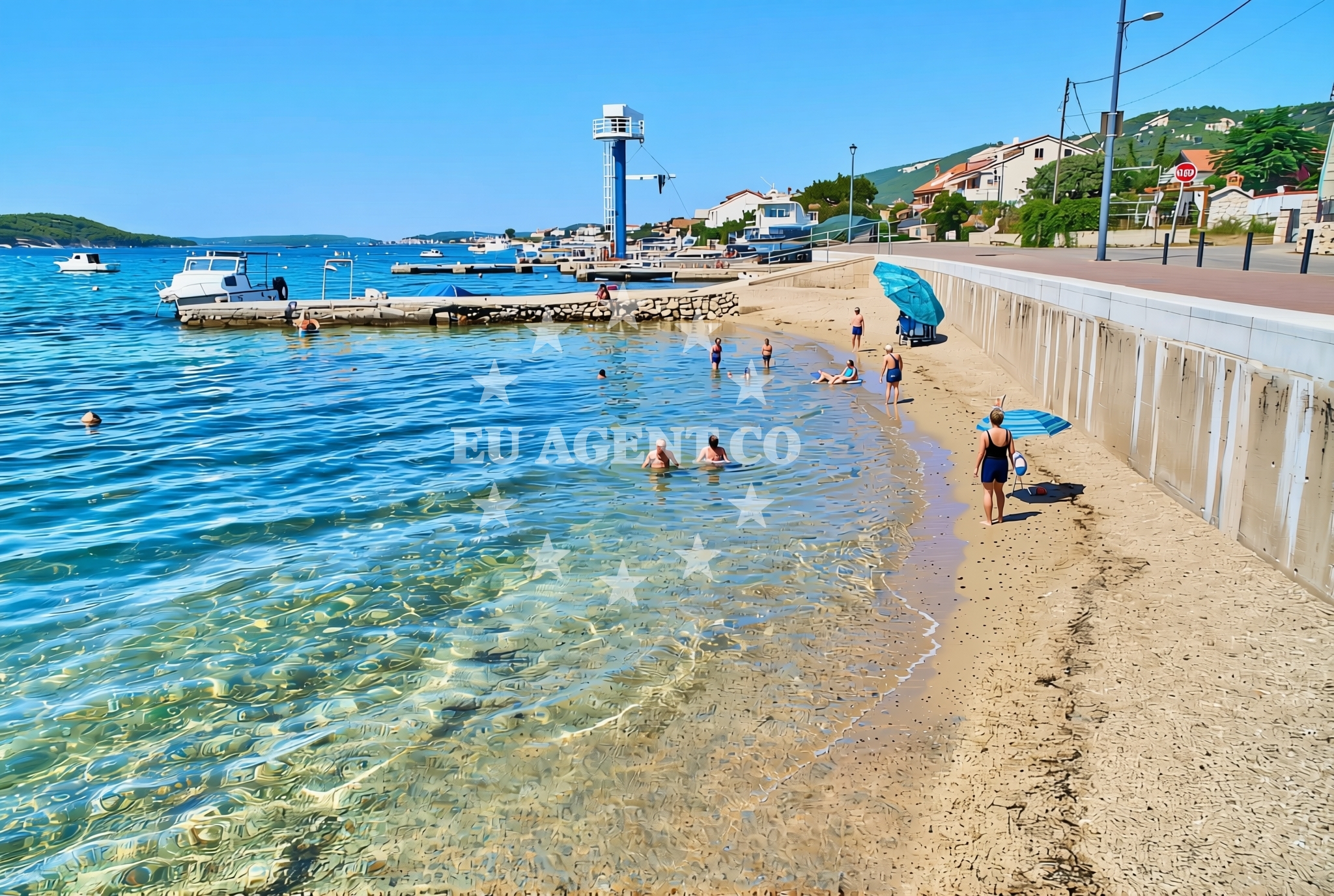 Additional view of Kaštel zapad, Barbat na Rabu (Rab) Beach in Kaštel zapad