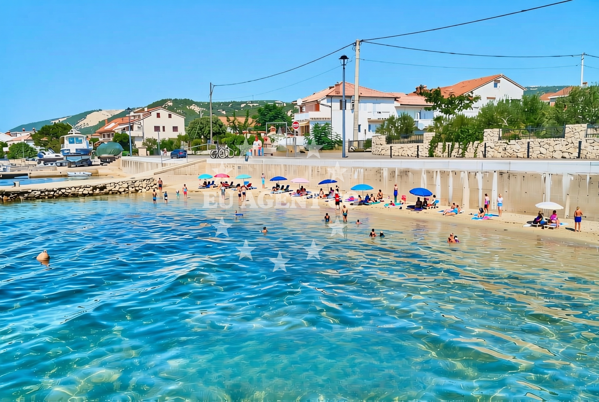 Additional view of Kaštel zapad, Barbat na Rabu (Rab) Beach in Kaštel zapad