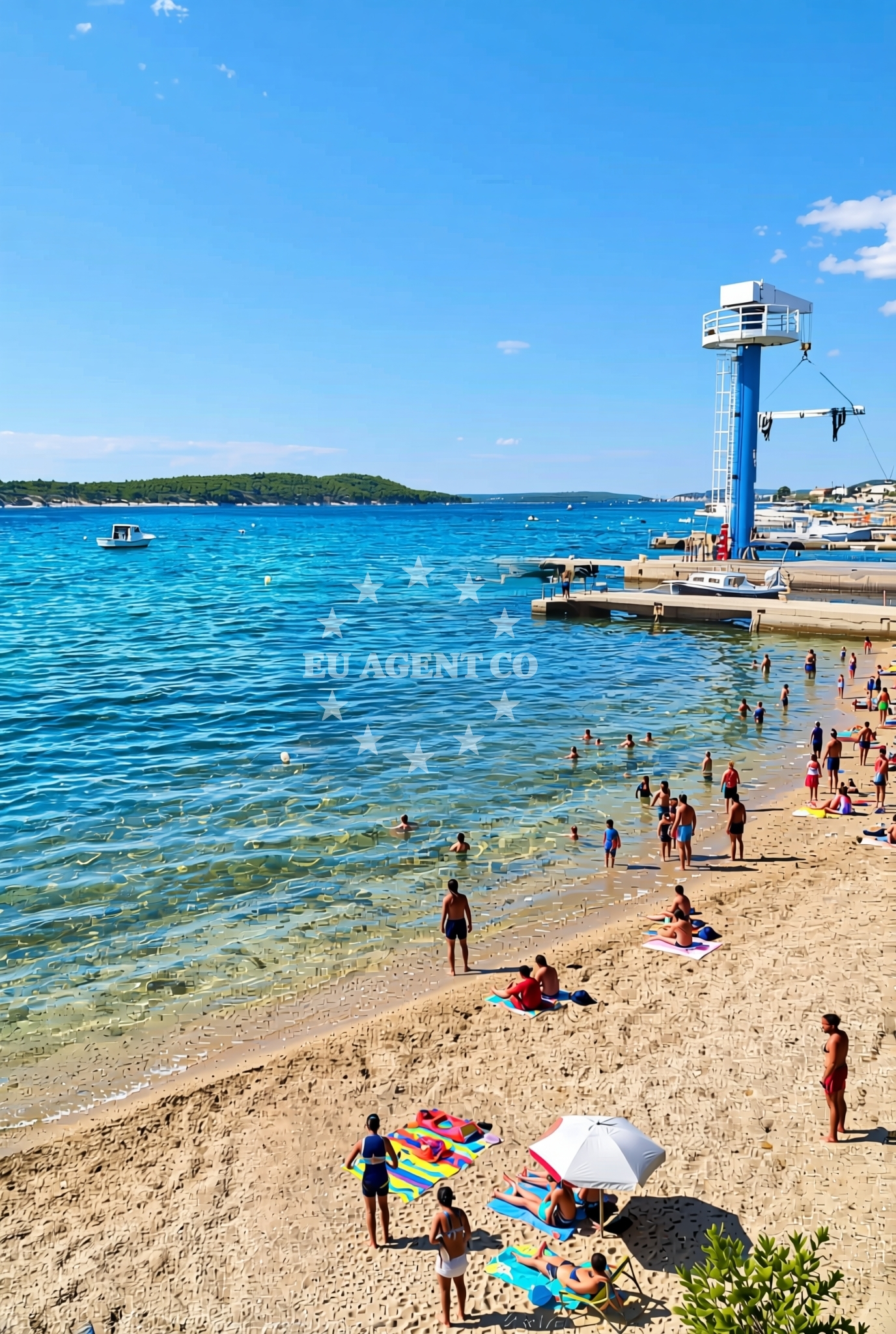 Additional view of Kaštel zapad, Barbat na Rabu (Rab) Beach in Kaštel zapad