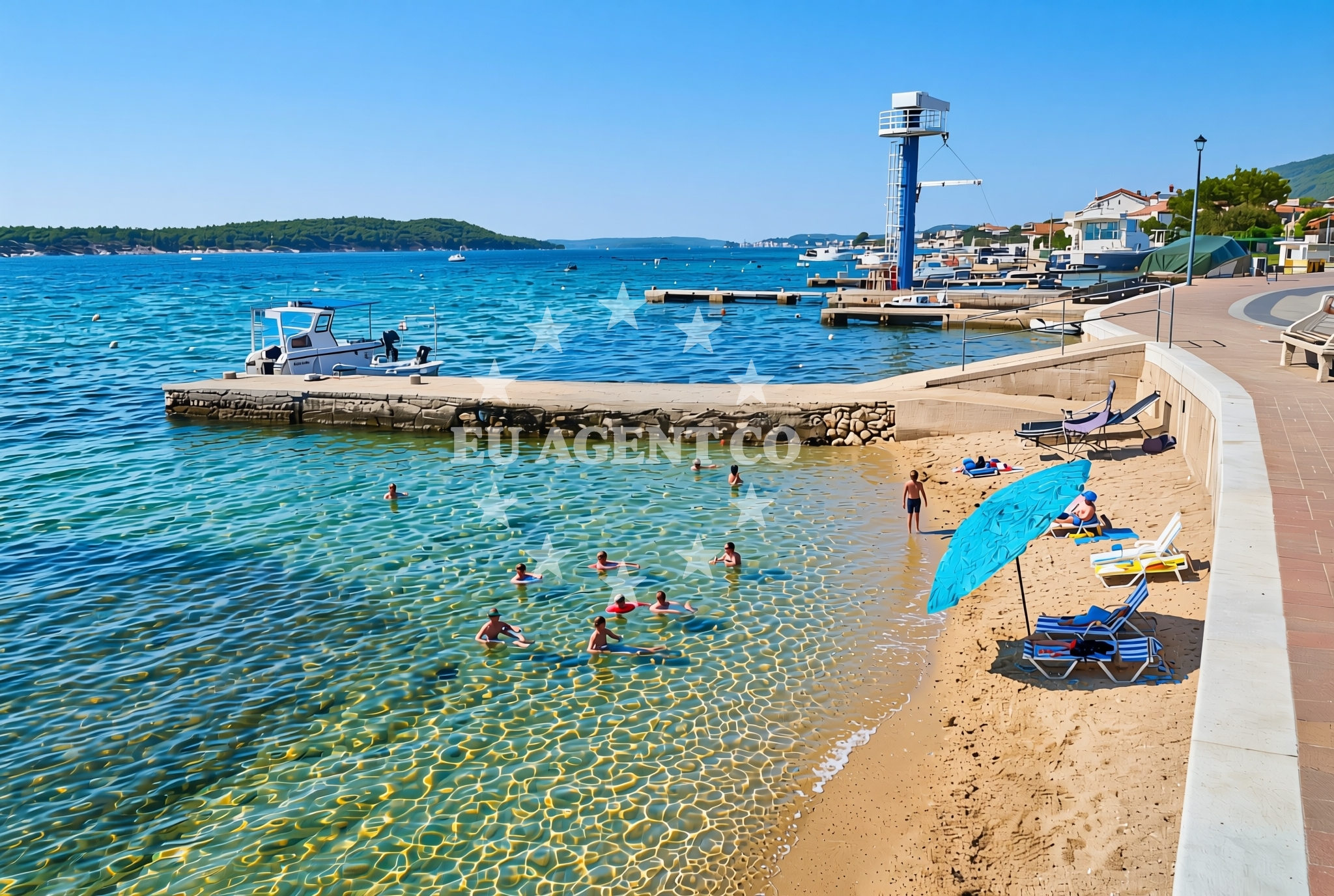 Additional view of Kaštel zapad, Barbat na Rabu (Rab) Beach in Kaštel zapad