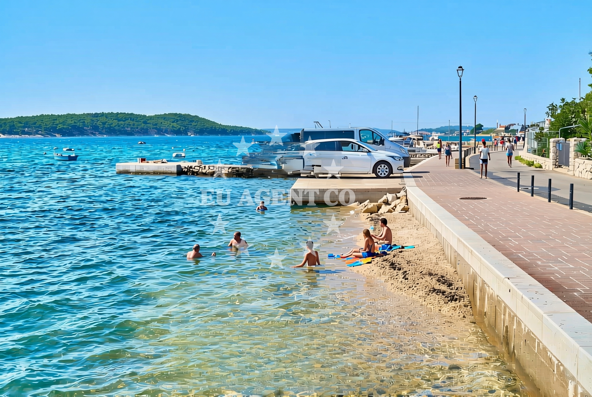 Additional view of Kaštel zapad, Barbat na Rabu (Rab) Beach in Kaštel zapad