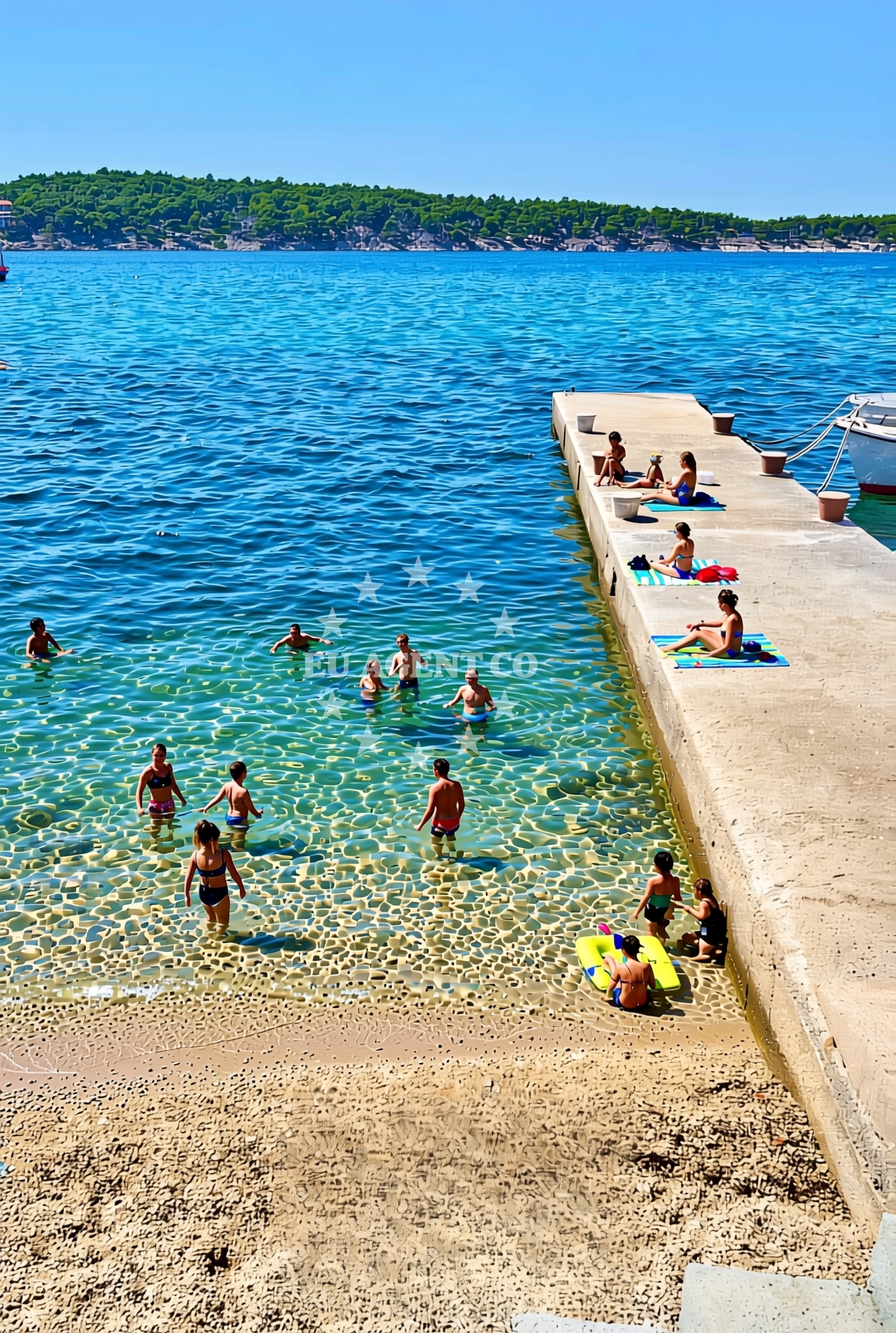 Additional view of Kaštel zapad, Barbat na Rabu (Rab) Beach in Kaštel zapad