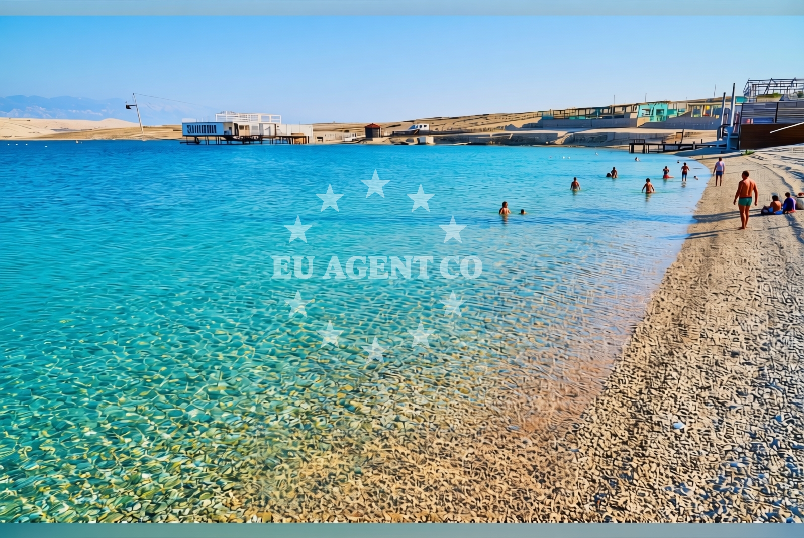 Overview of Katarelac, Kolan (Pag) Beach in Katarelac
