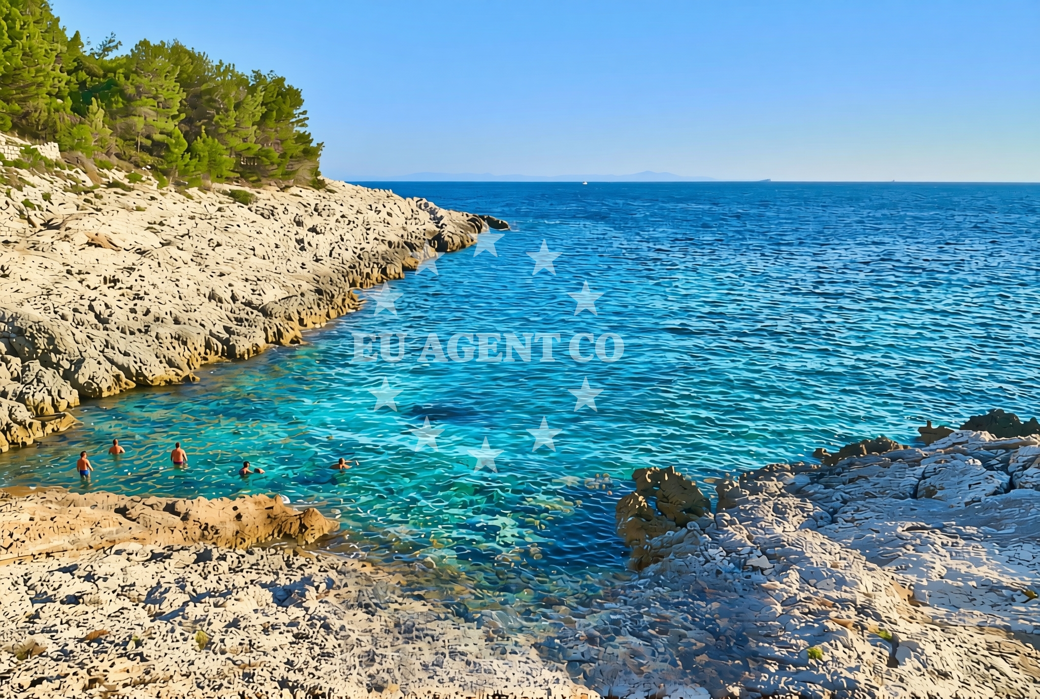 Overview of Katolić, Hvar (Hvar) Beach in Katolić