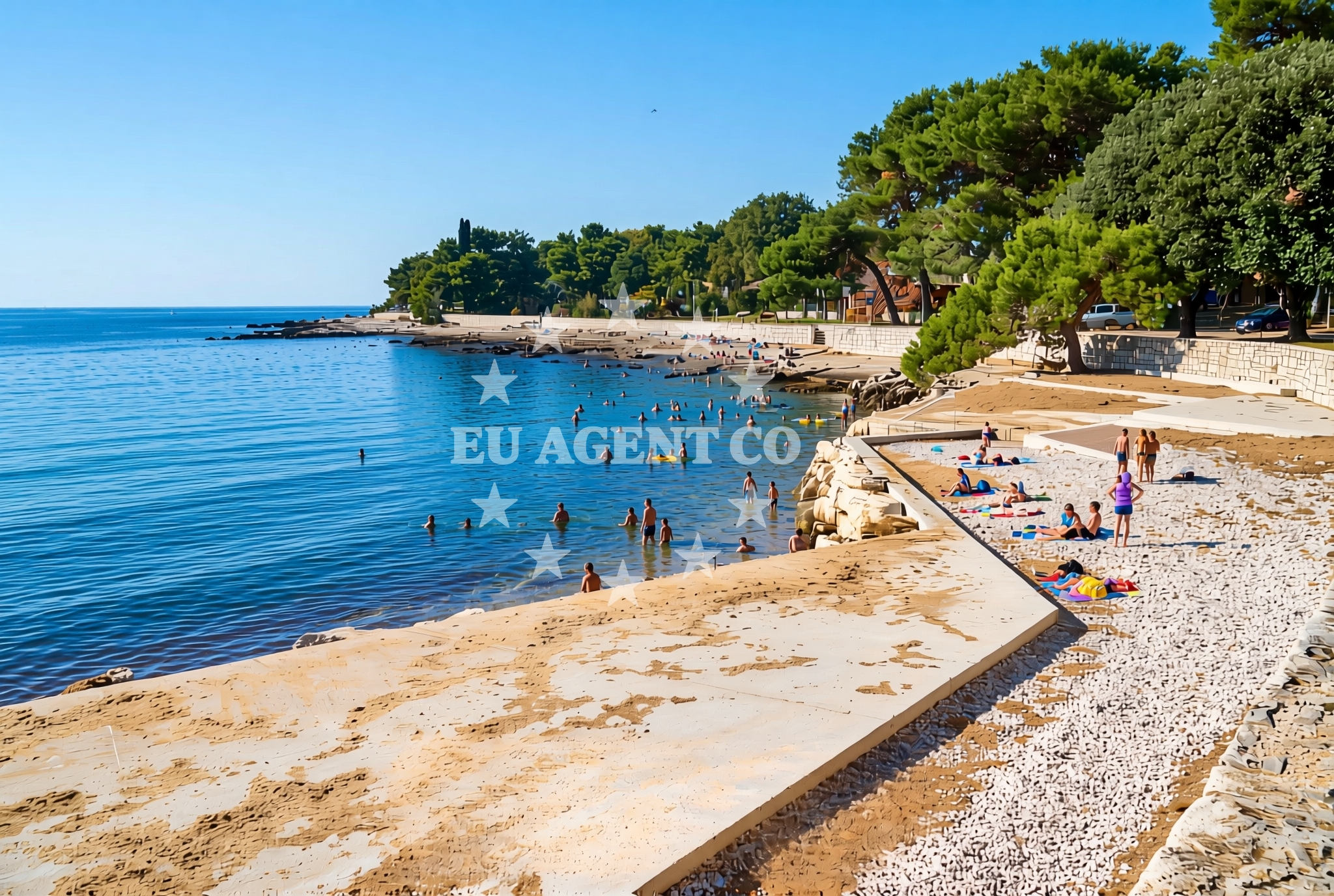 Shoreline and swimming area at Katoro jug, Katoro Beach in Katoro jug