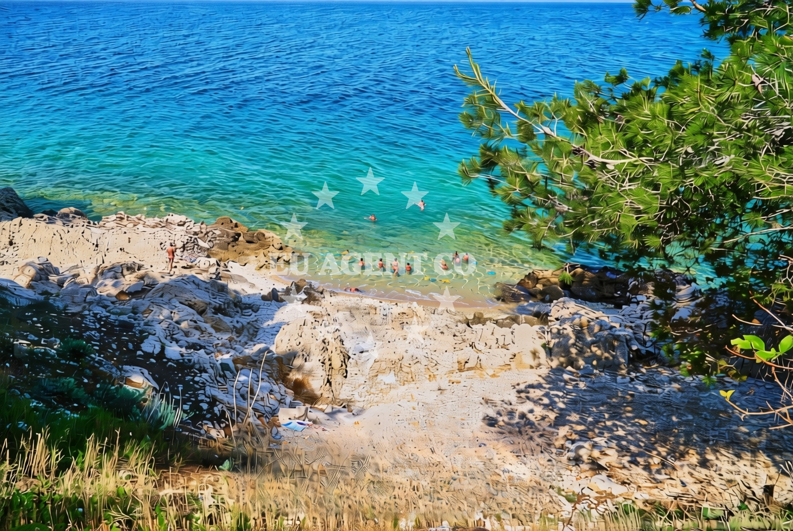 Additional view of Kava beach in , Slatine