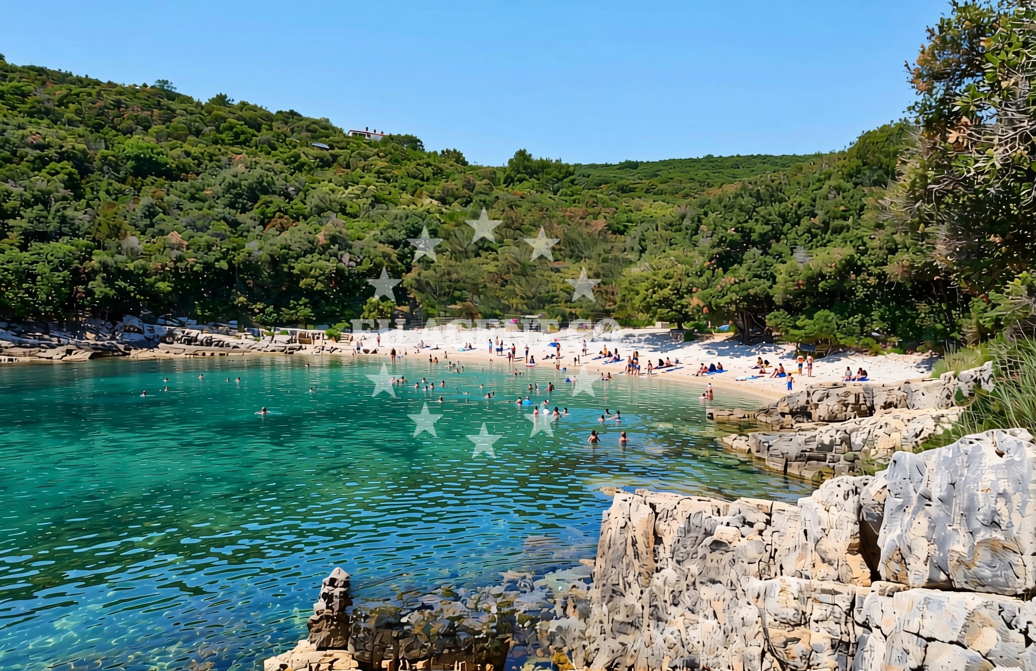 Additional view of Kavran beach in 136, Kavran
