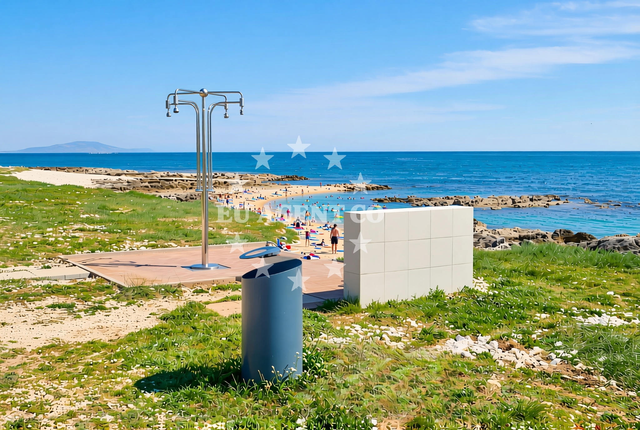 Sea and coastal view of Kažela (dog beach), Medulin Beach in Kažela (plaža za pse)