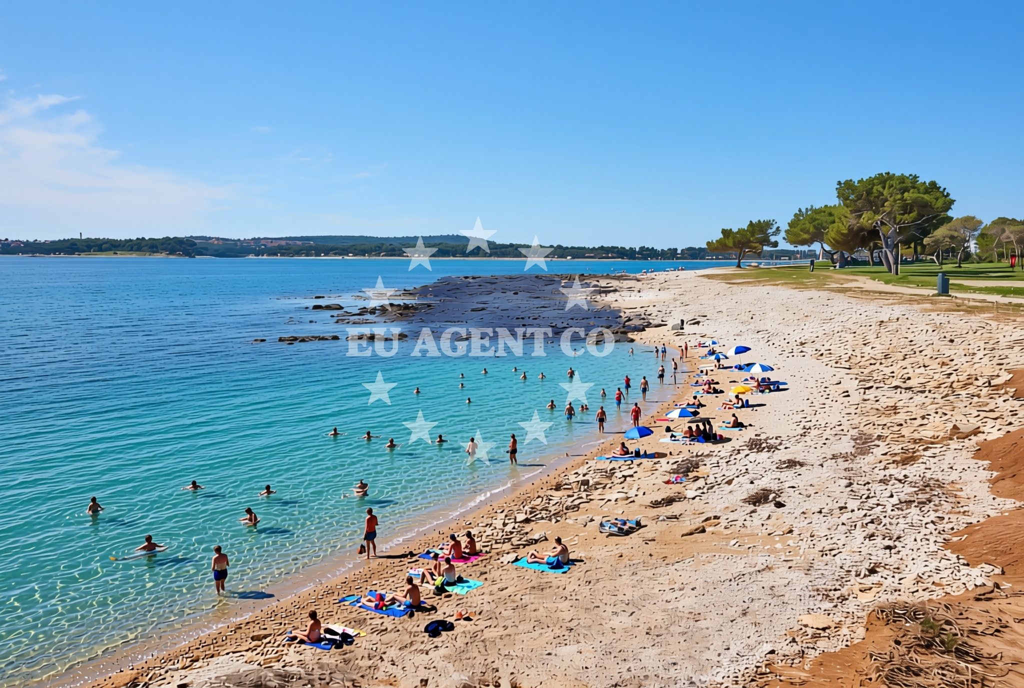 Overview of Kažela zapad, Medulin Beach in Kažela zapad