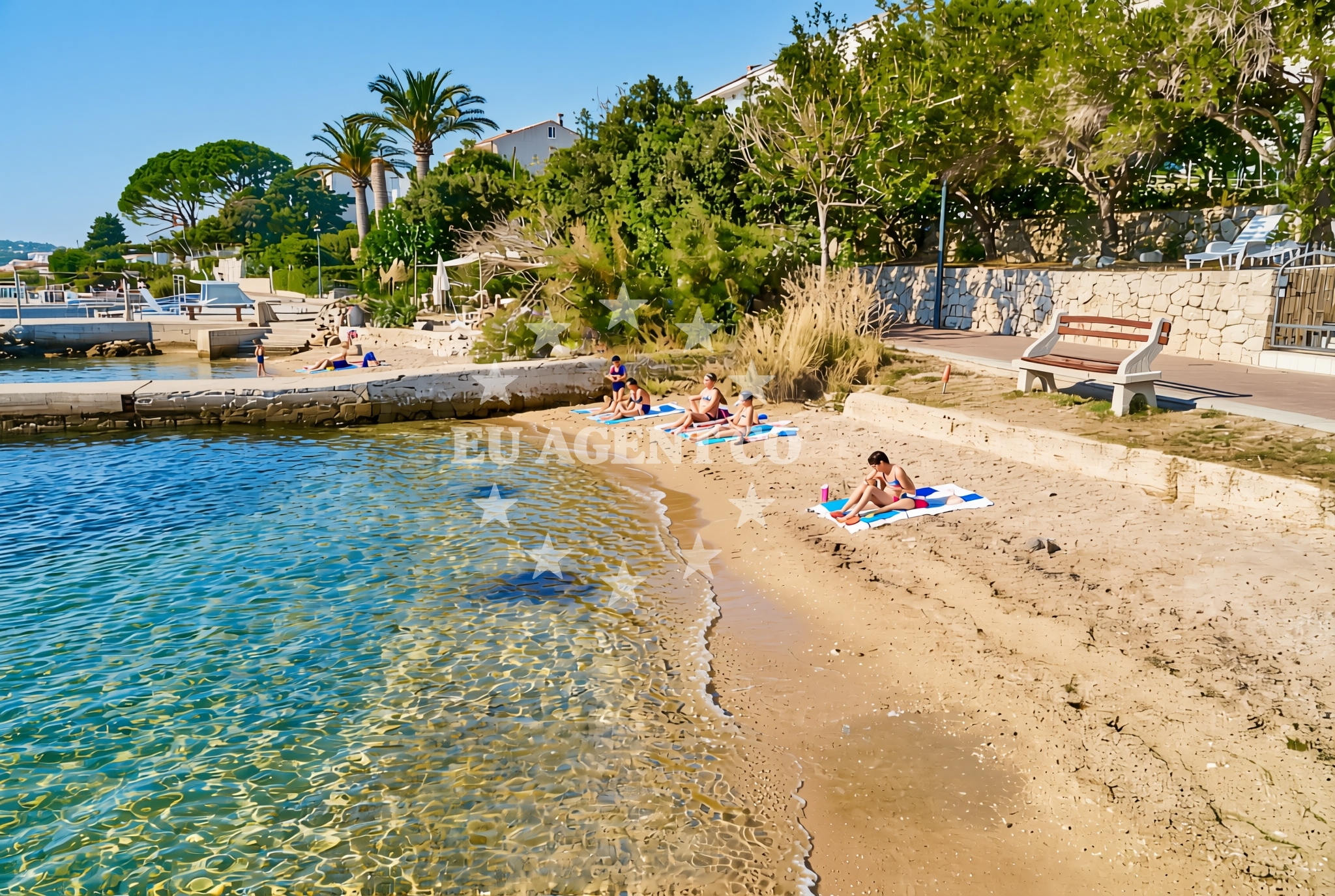 Overview of Keki istok, Barbat na Rabu (Rab) Beach in Keki istok