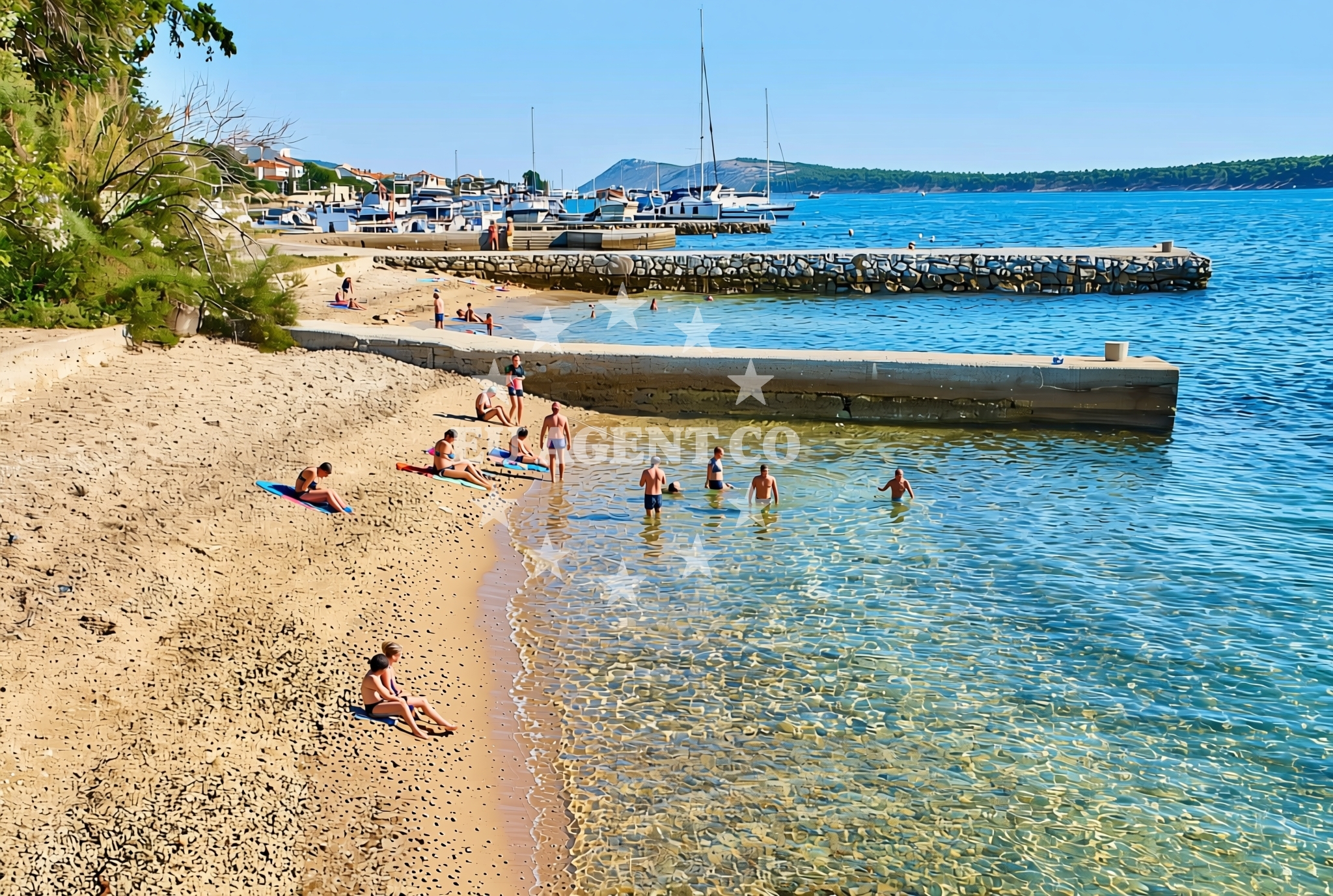 Additional view of Keki istok, Barbat na Rabu (Rab) Beach in Keki istok