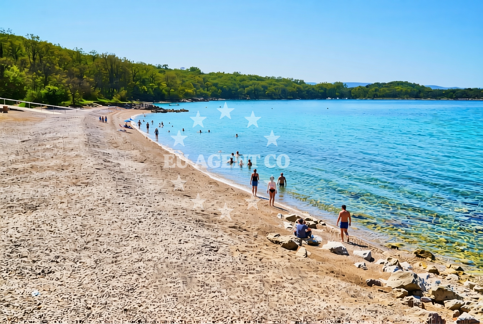 Additional view of Kijac beach in Trg Ante Starčevića 2, Njivice
