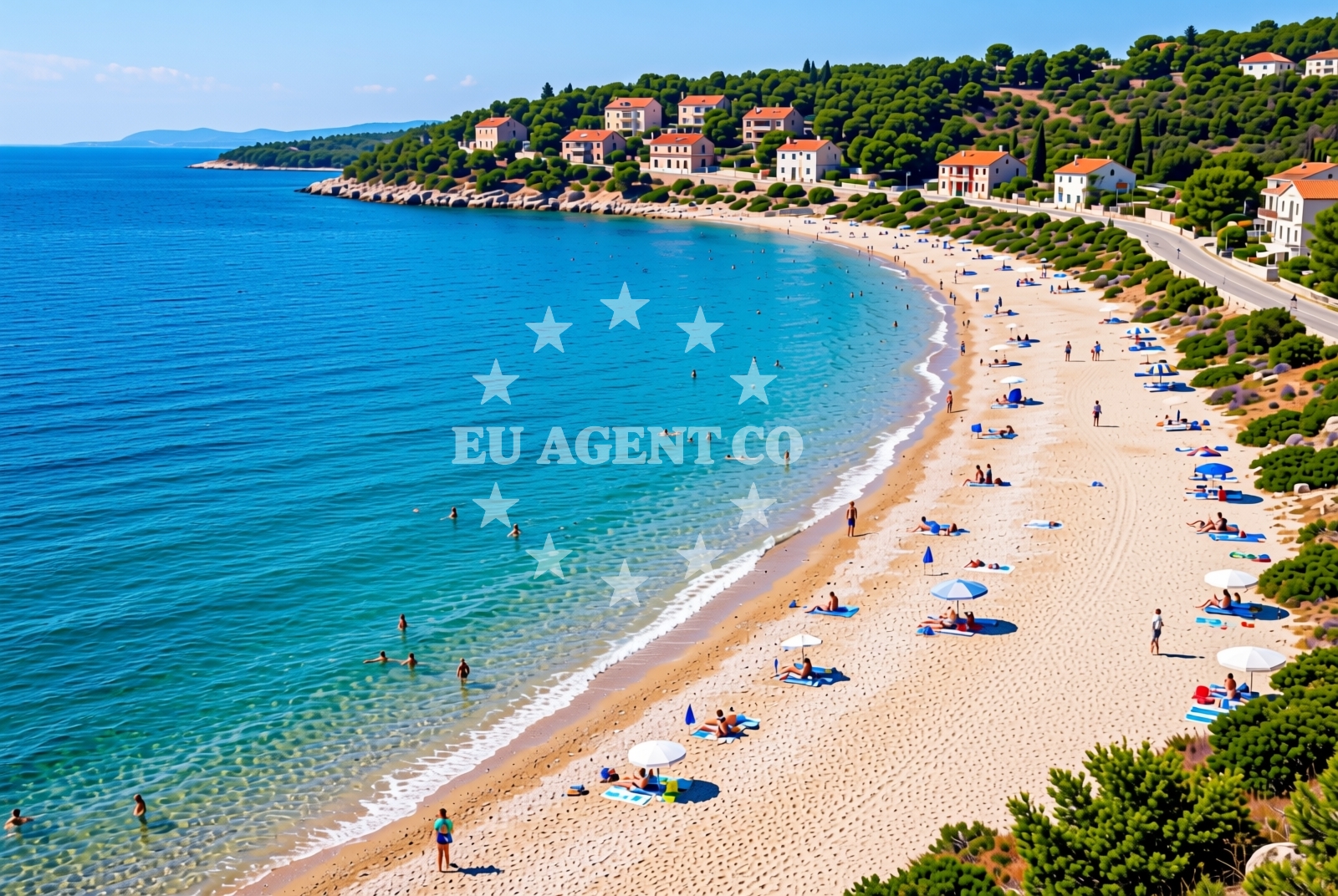 Additional view of Kijac beach in Trg Ante Starčevića 2, Njivice