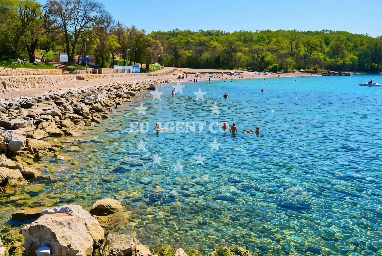 Additional view of Kijac beach in Trg Ante Starčevića 2, Njivice