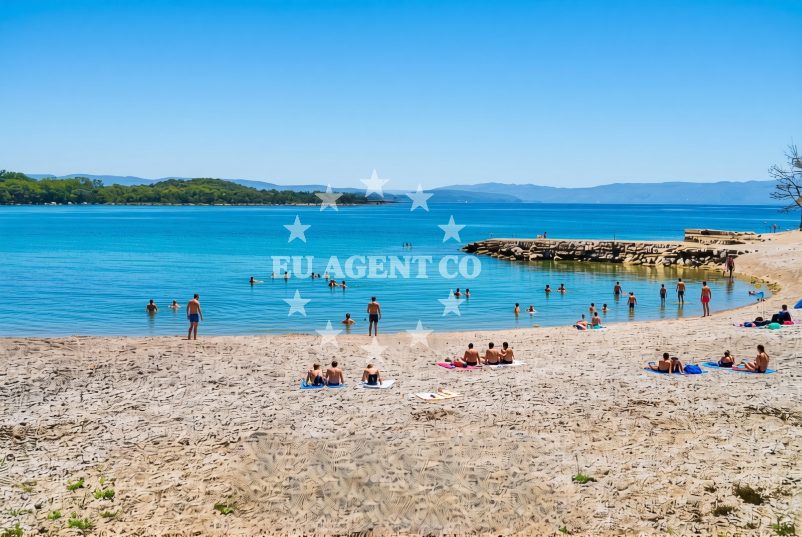 Additional view of Kijac beach in Trg Ante Starčevića 2, Njivice