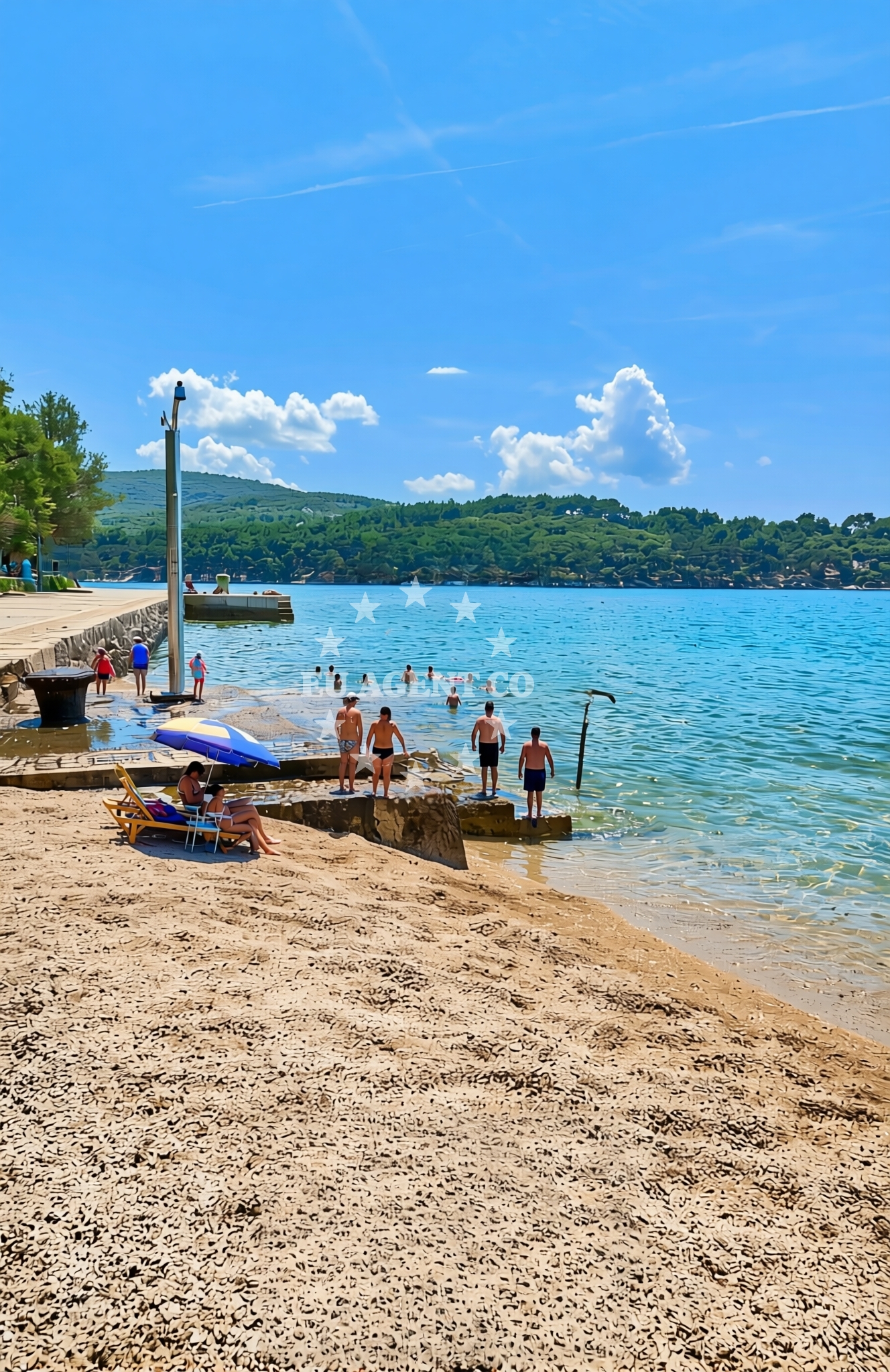 Additional view of Kimen, Cres (Cres) Beach in Kimen