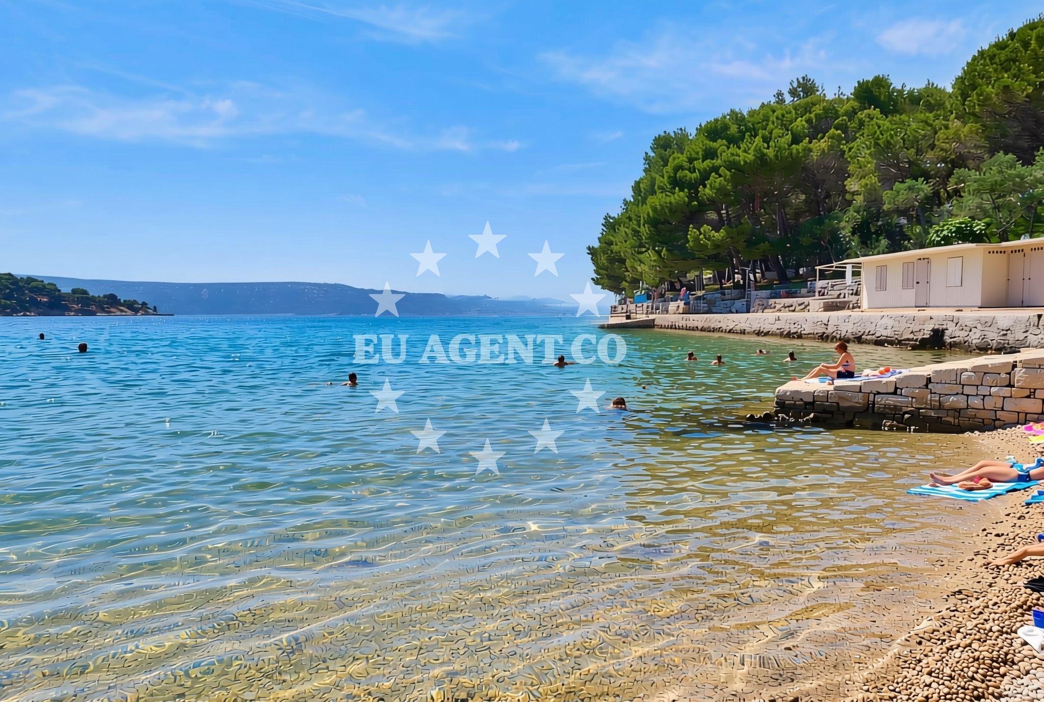 Additional view of Kimen, Cres (Cres) Beach in Kimen