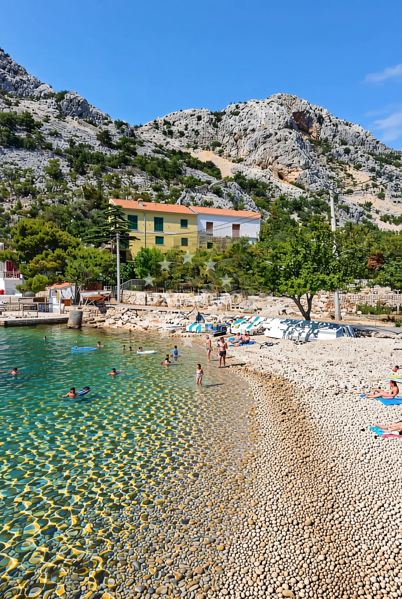 Shoreline and swimming area at Klada: beaches and coves (4) in Klada