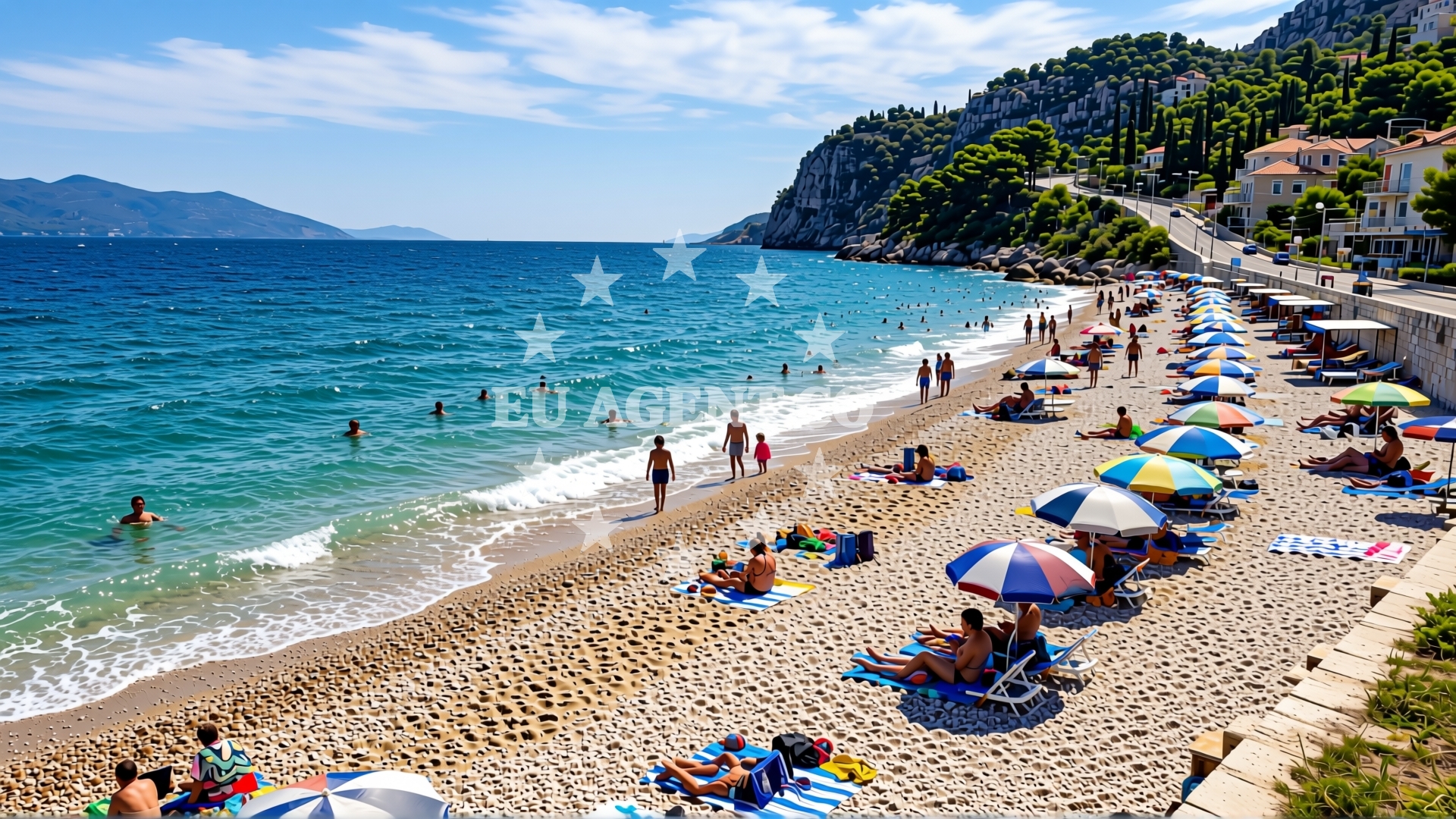 Shoreline and swimming area at Klancac beach in Brseč 11, Mošćenička Draga, Brseč