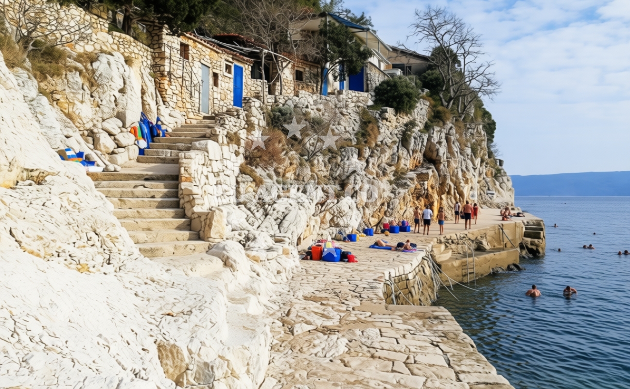 Additional view of Klancac beach in Brseč 11, Mošćenička Draga, Brseč