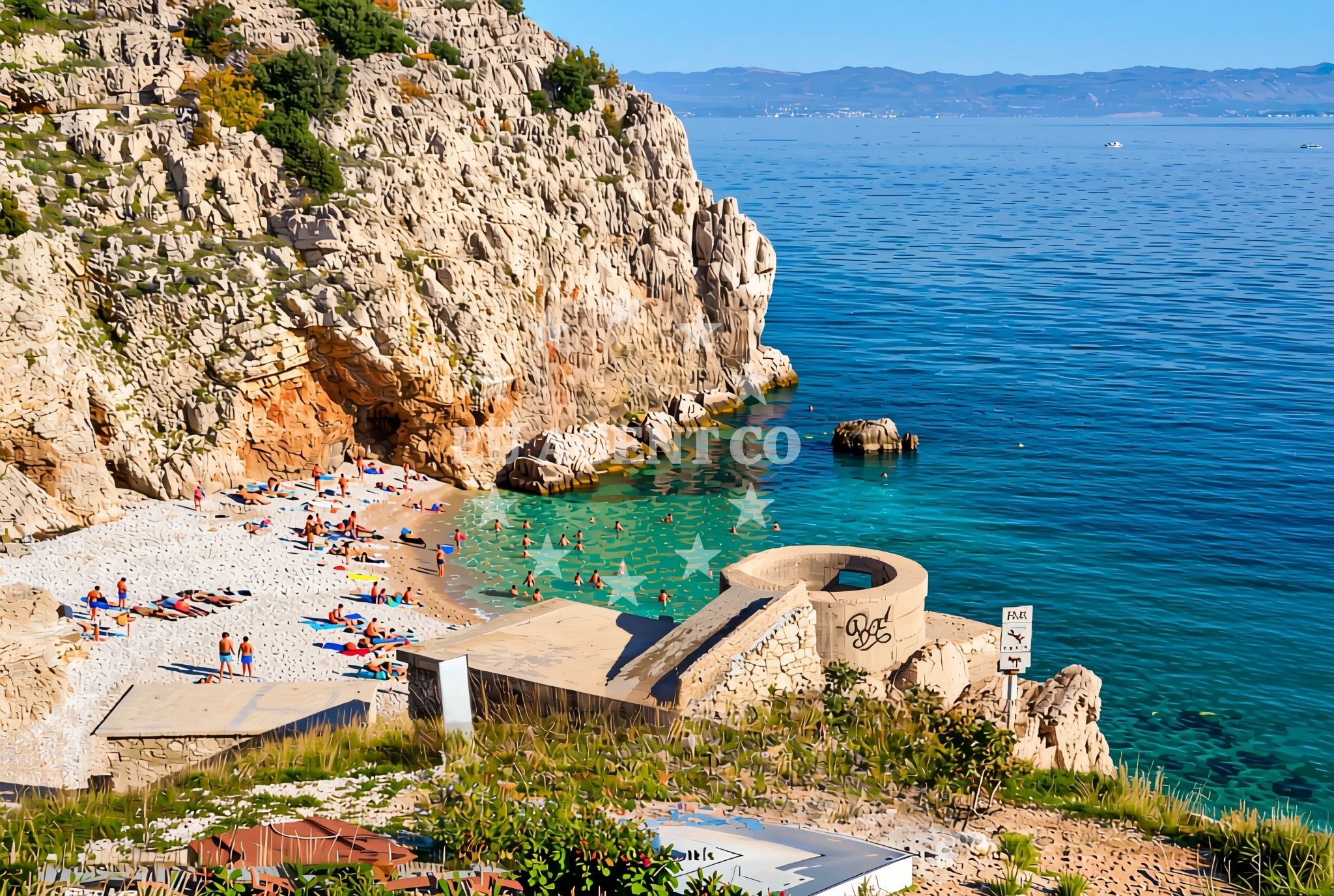 Additional view of Klancac beach in Brseč 11, Mošćenička Draga, Brseč