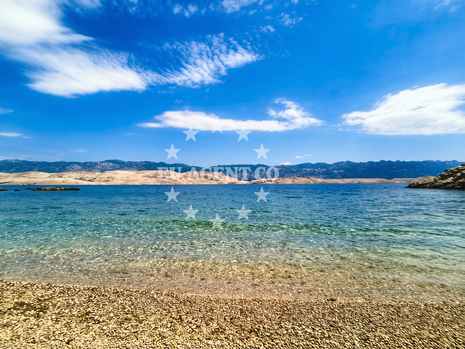 Shoreline and swimming area at Klara beach in Sveta Marija bb, Pag