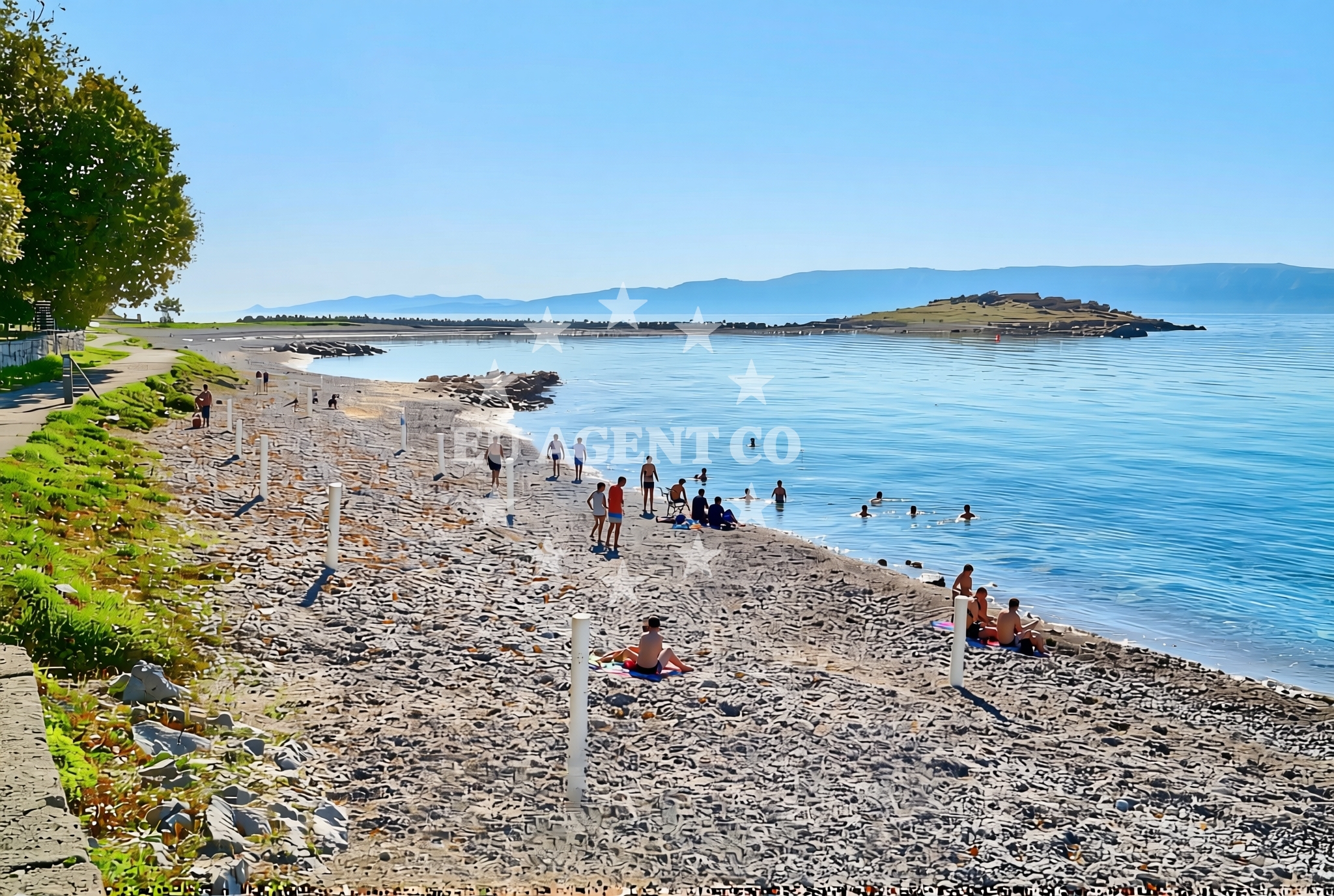 Beach facilities and surroundings at Klenovica: beaches and coves (2) in Klenovica