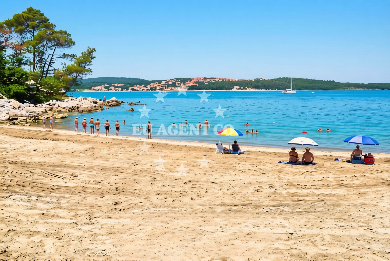 Sea and coastal view of Klimno (Krk): beaches and coves (6) in Klimno (Krk)