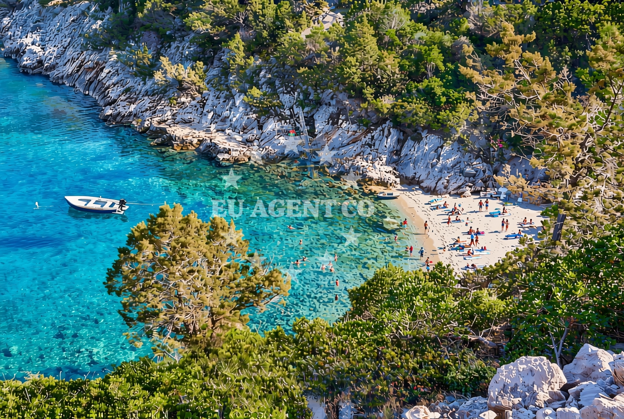Overview of Kljušna, Zastražišće (Hvar) Beach in Kljušna