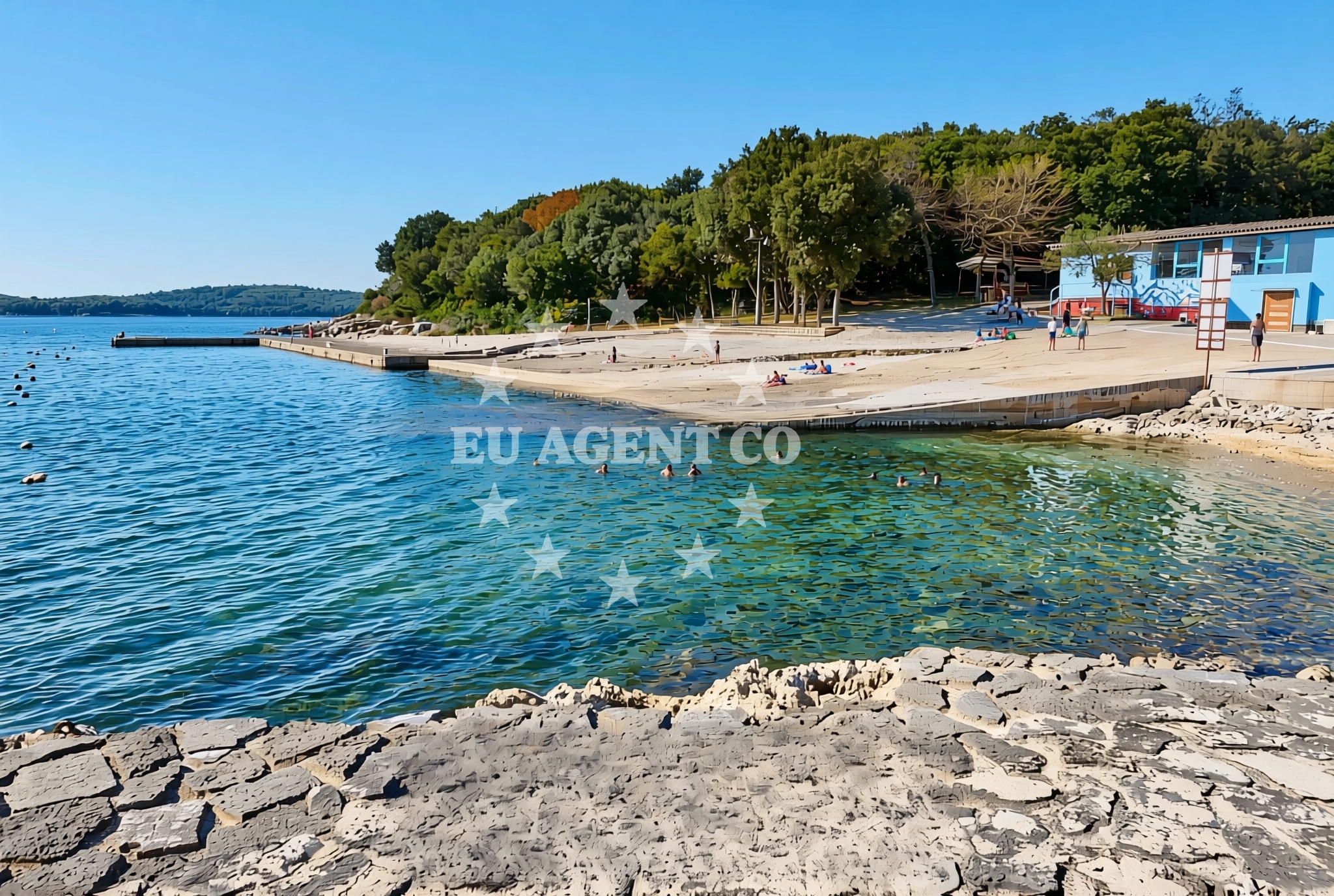 Sea and coastal view of Kloštar: beaches and coves in Kloštar