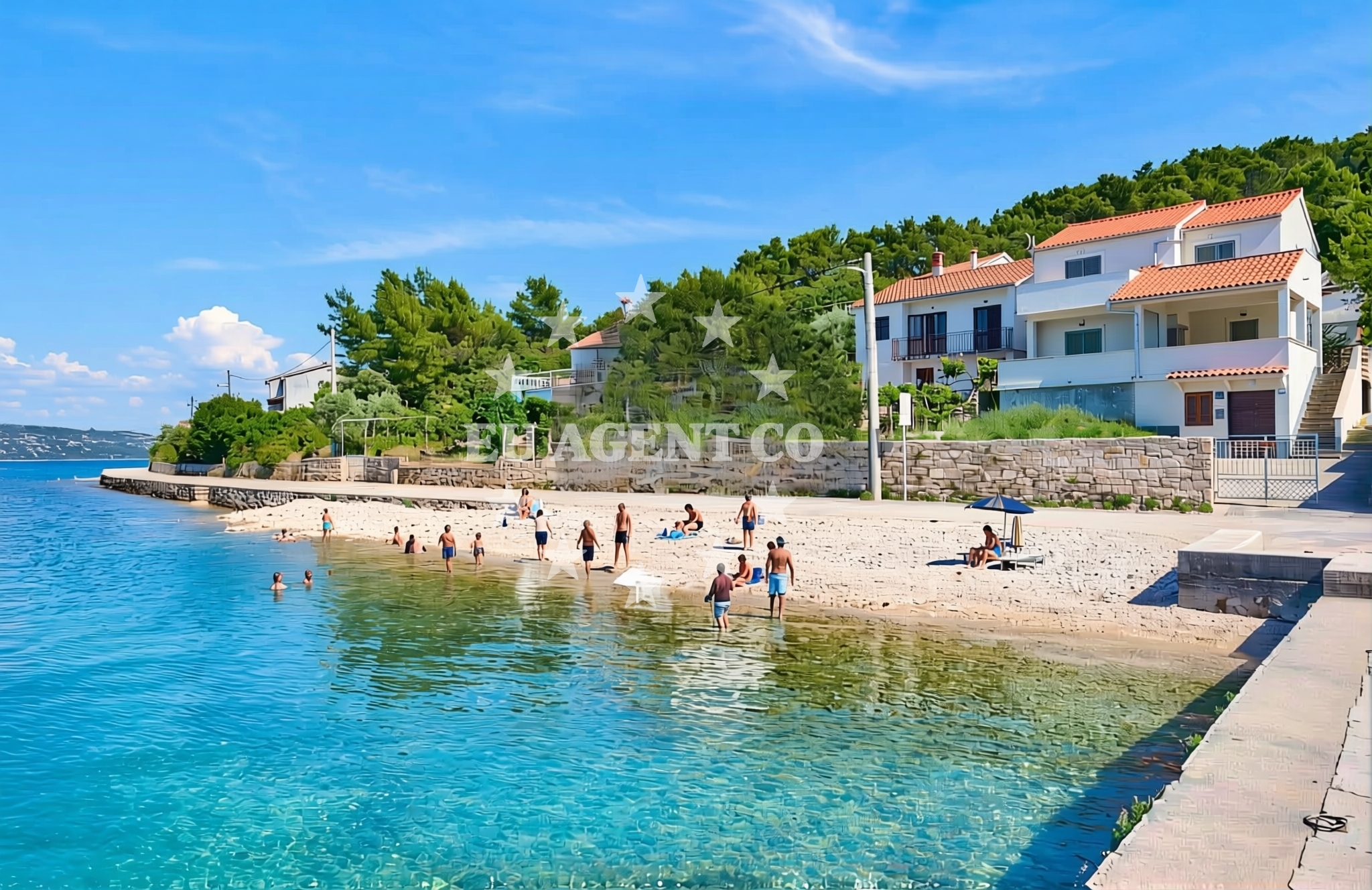 Overview of Knež jug, Mali Iž (Iž) Beach in Knež jug