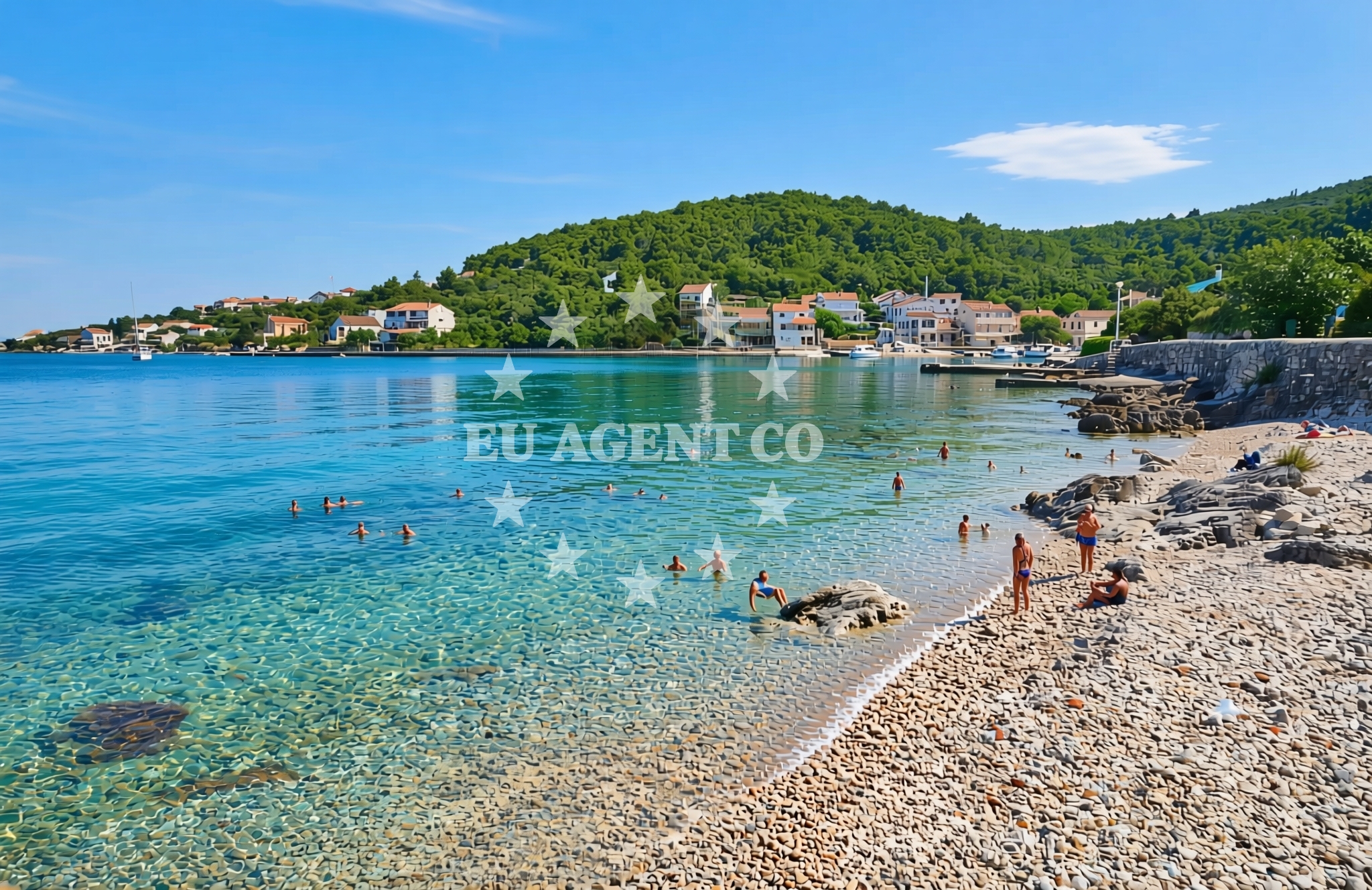 Overview of Knež sjever, Mali Iž (Iž) Beach in Knež sjever