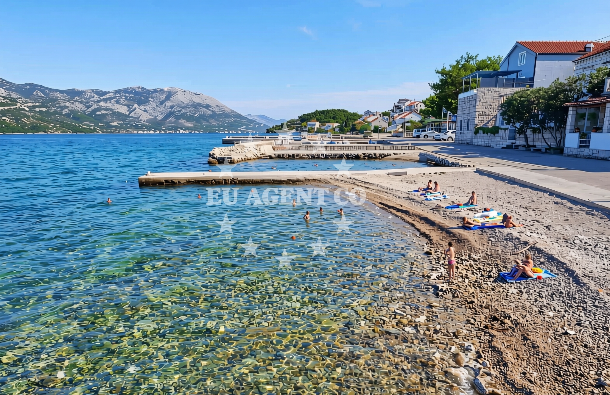 Overview of Kneže, Pupnat (Korčula) Beach in Kneže