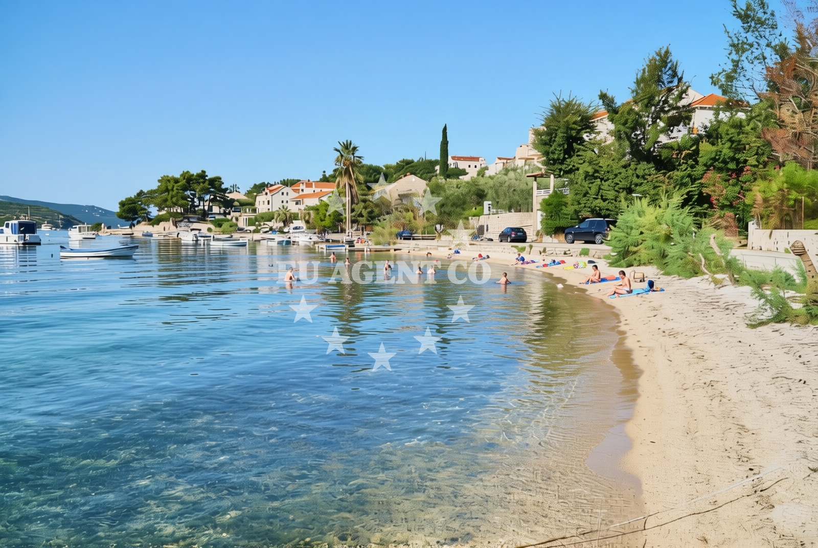 Sea and coastal view of Koceljevići istok, Slano Beach in Koceljevići istok