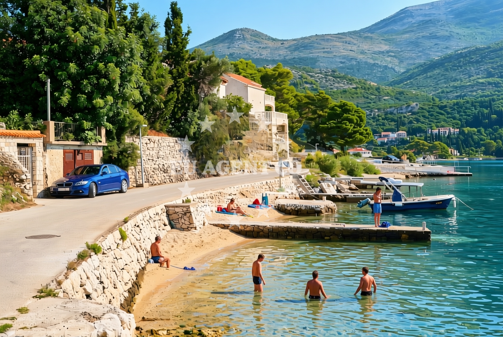 Overview of Koceljevići zapad, Slano Beach in Koceljevići zapad
