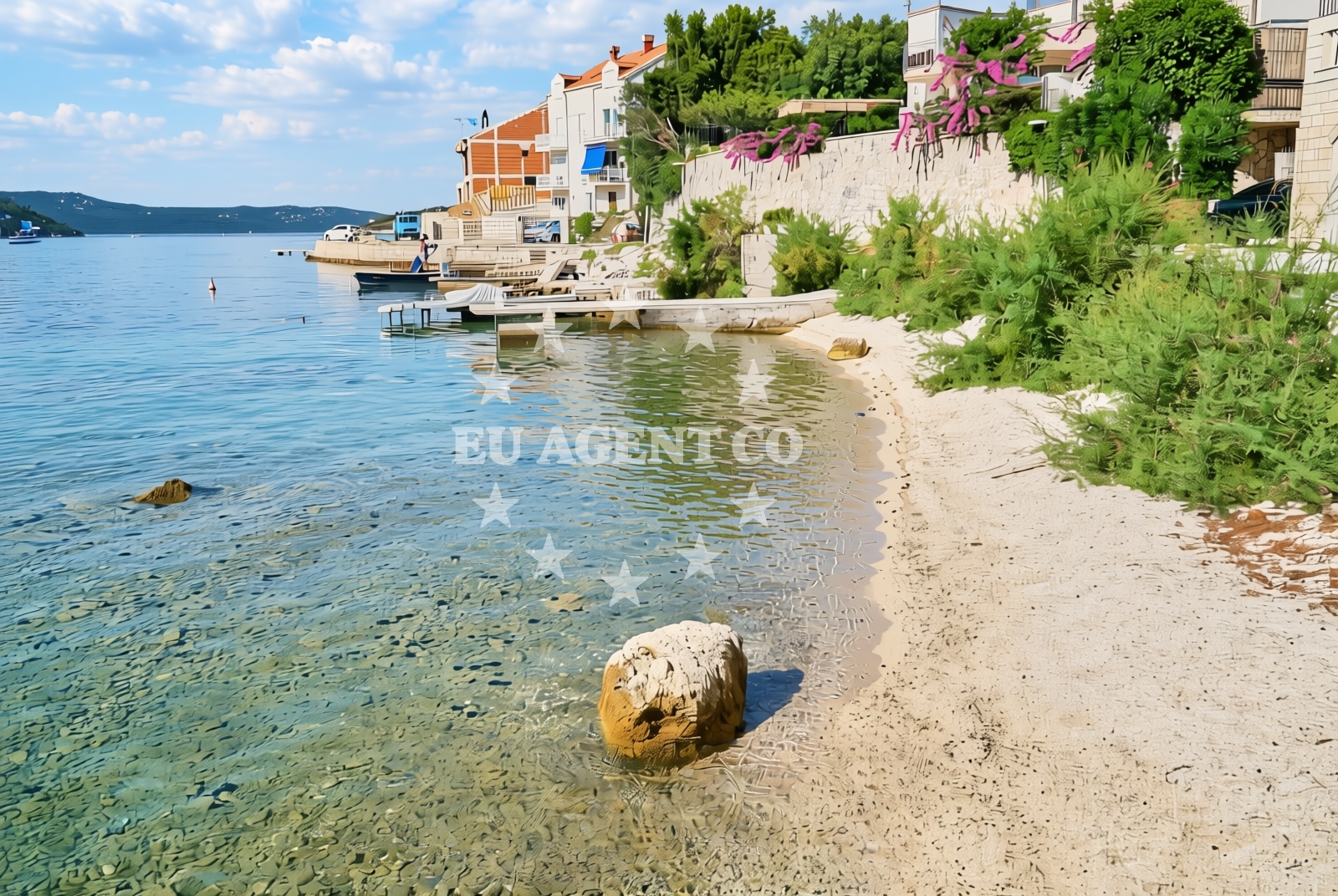 Sea and coastal view of Koceljevići zapad, Slano Beach in Koceljevići zapad