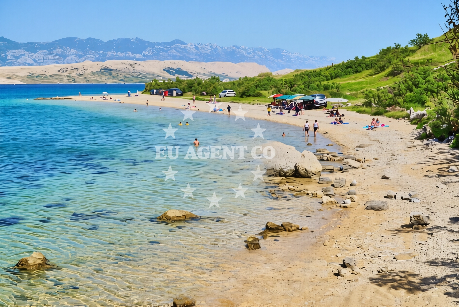 Overview of Kolan (Pag): beaches and coves (13) in Kolan (Pag)