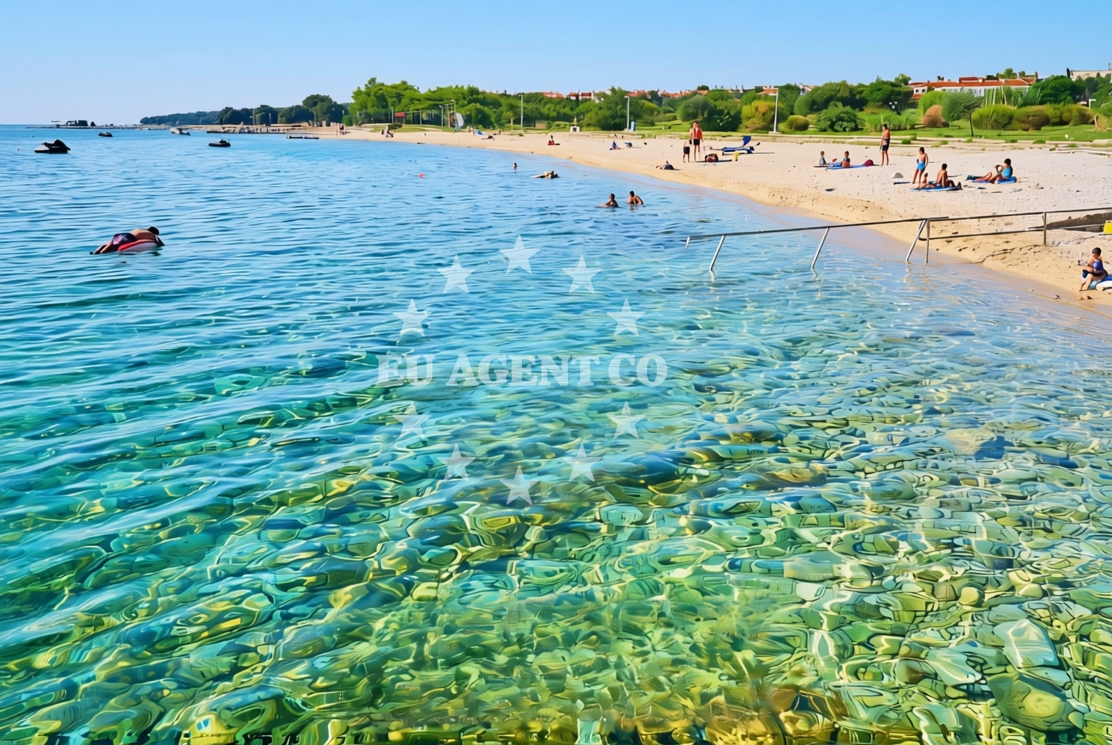 Shoreline and swimming area at Kolanjski Gajac, Kolanjski Gajac (Pag) Beach in Kolanjski Gajac