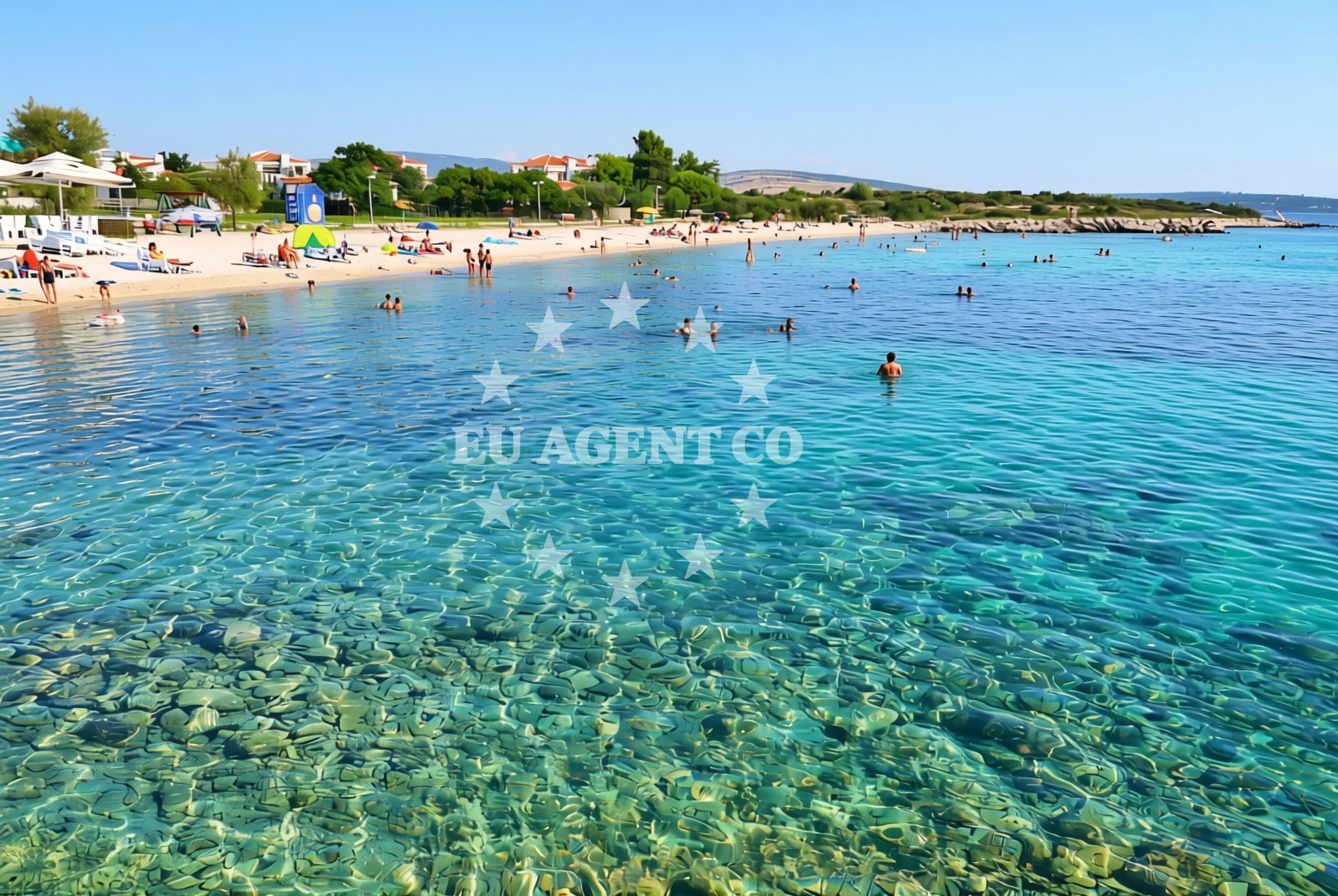 Shoreline and swimming area at Kolanjski Gajac (Pag): beaches and coves (2) in Kolanjski Gajac (Pag)