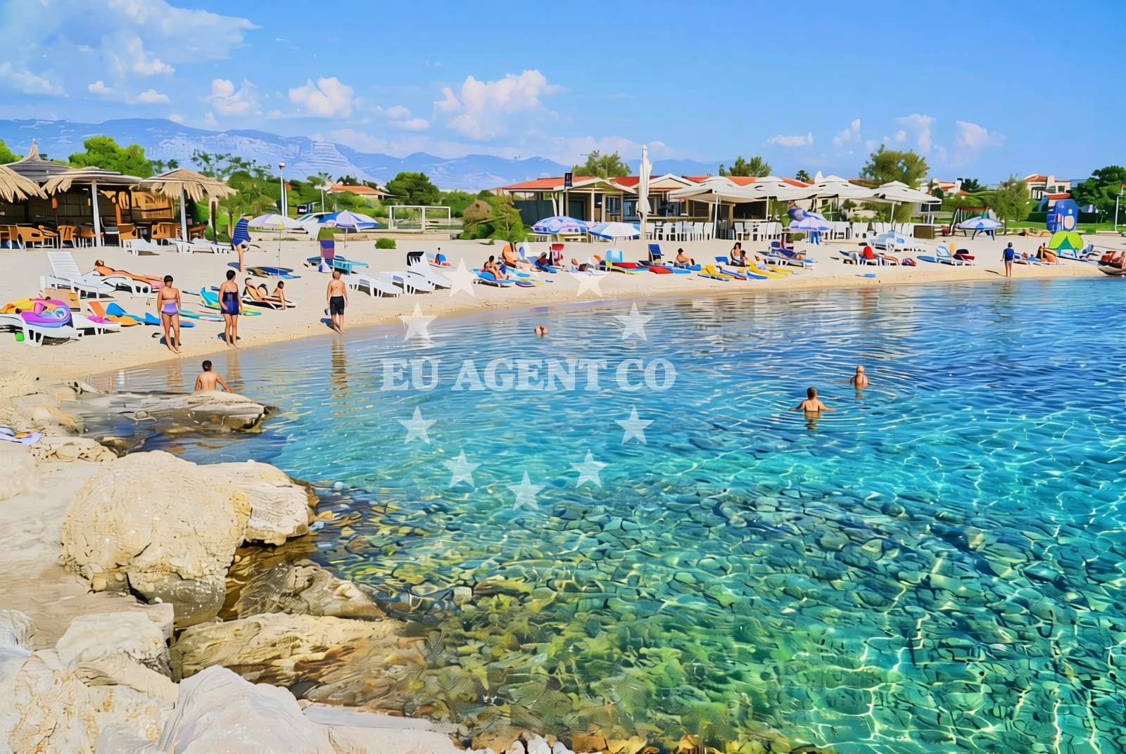 Sea and coastal view of Kolanjski Gajac (Pag): beaches and coves (2) in Kolanjski Gajac (Pag)
