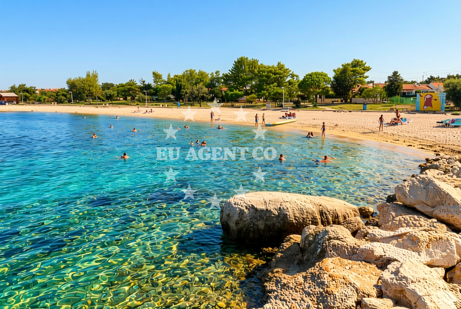 Beach facilities and surroundings at Kolanjski Gajac (Pag): beaches and coves (2) in Kolanjski Gajac (Pag)